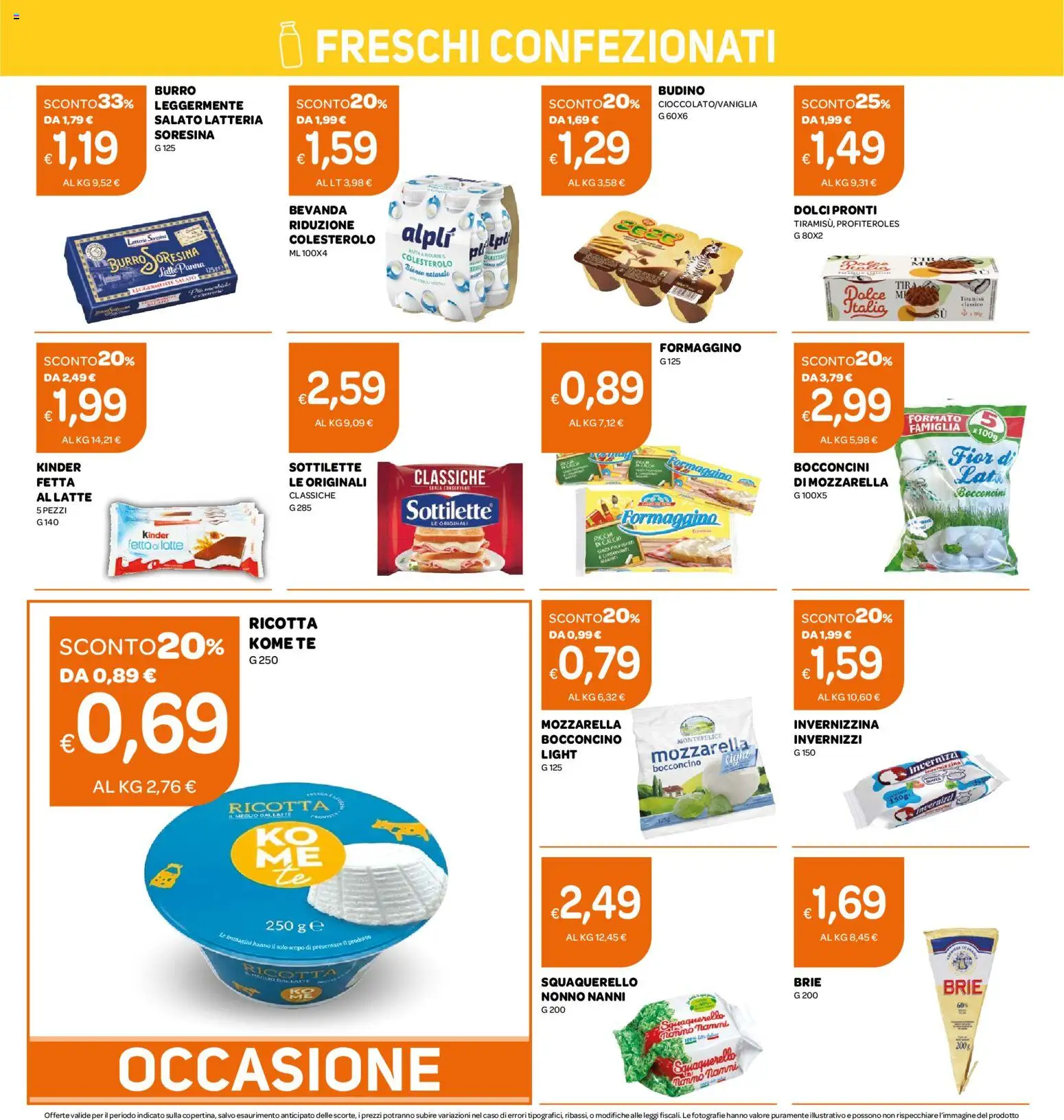 Volantino Ekom del 06/10/2026 | Pagina: 12 | Prodotti: Mozzarella, Profiteroles, Dolci, Budino
