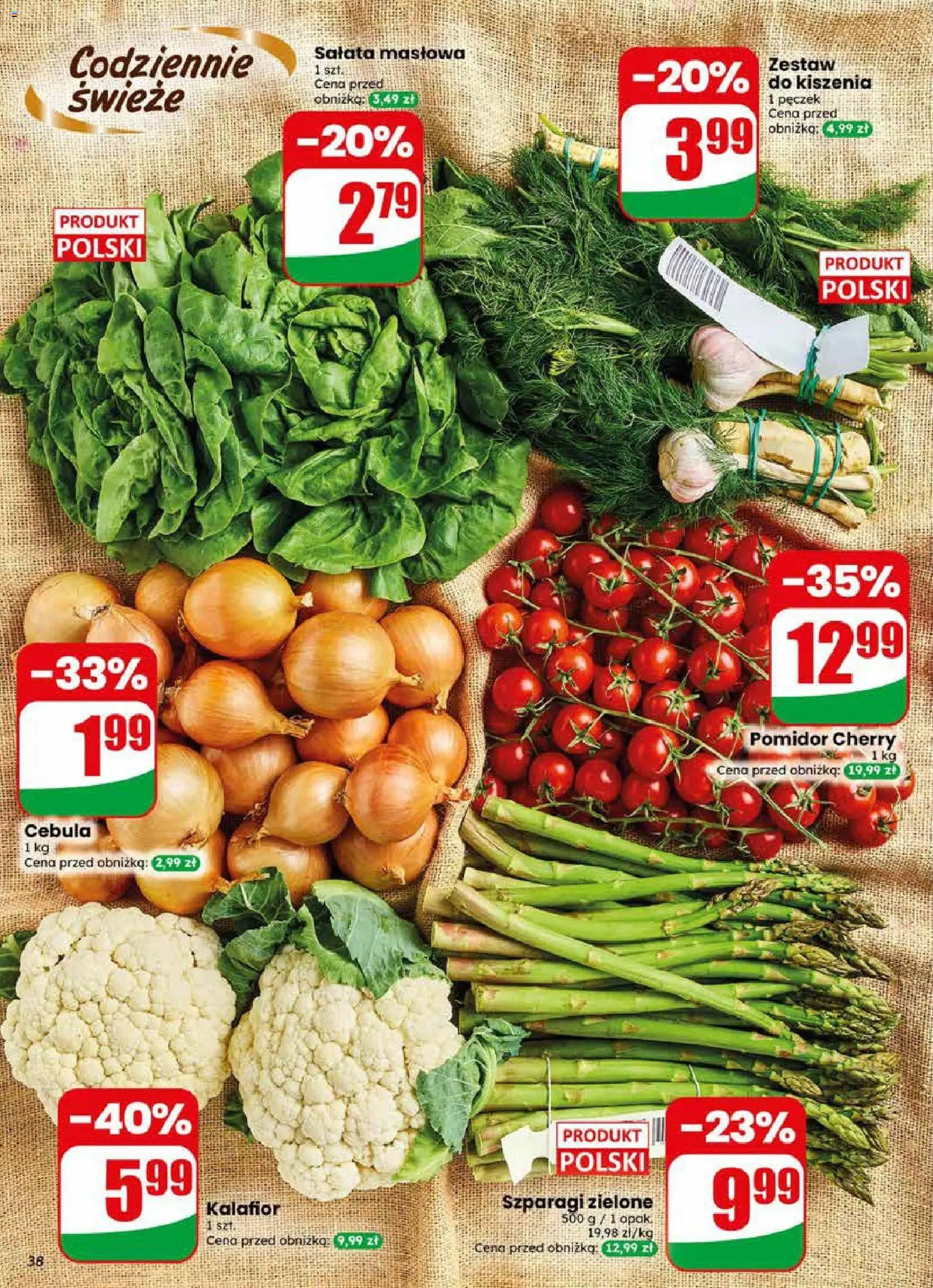 Dino gazetka od 27.05.2026 | Strona: 38 | Produkty: Kalafior, Szparagi, Pomidor cherry