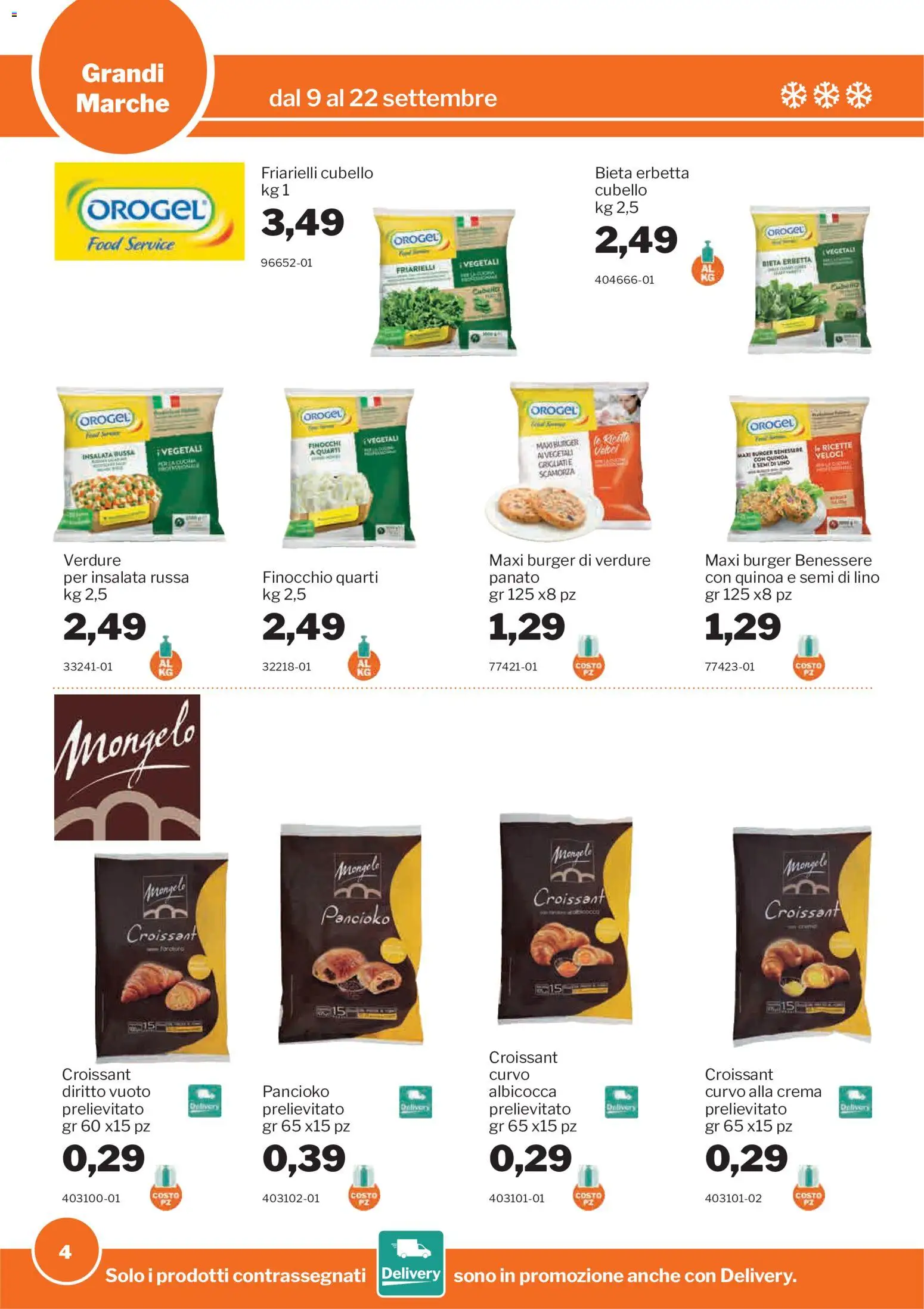 Volantino Sogegross del 09/09/2026 | Pagina: 4 | Prodotti: Verdure, Friarielli, Insalata russa, Quinoa