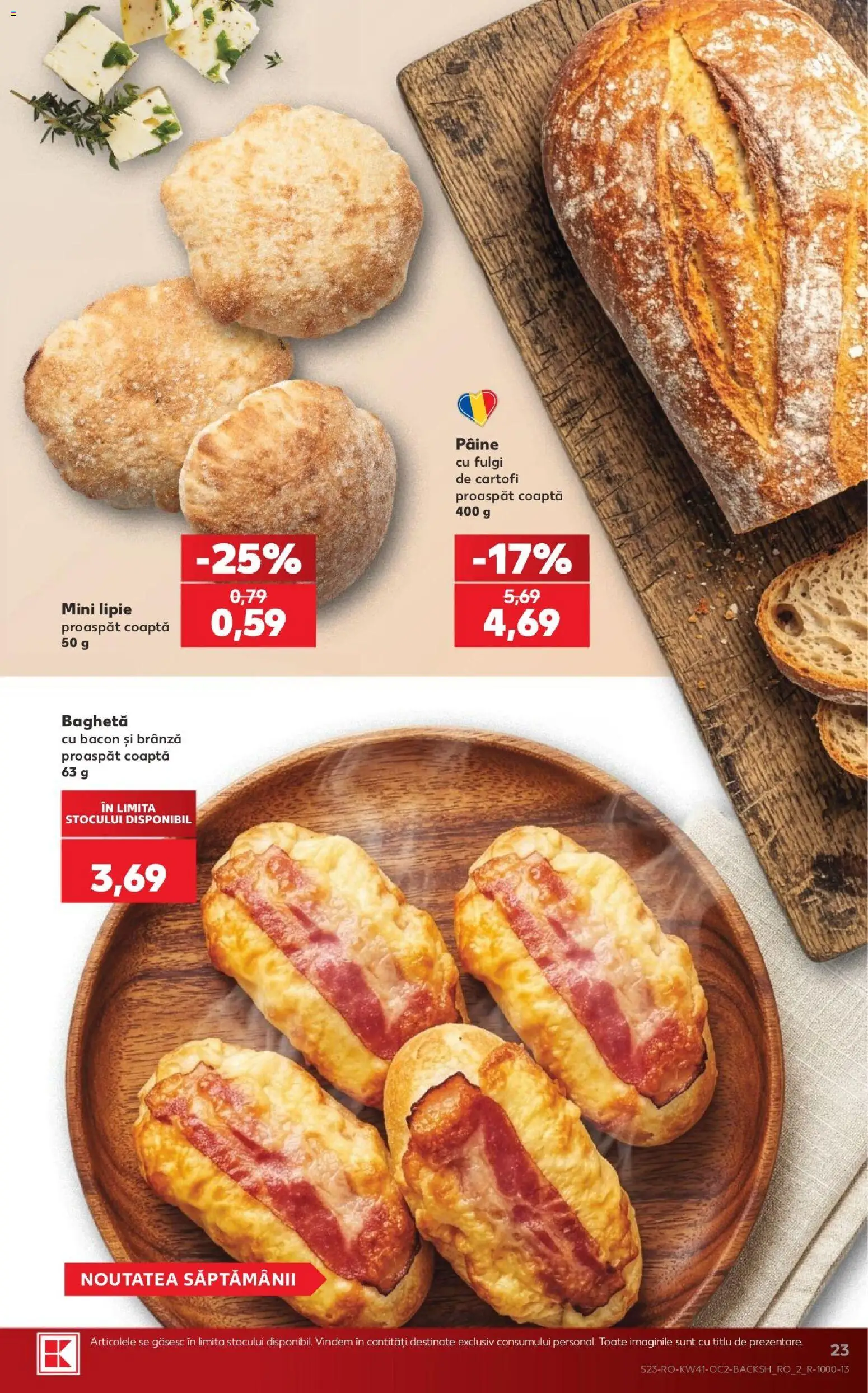 Kaufland RO akciós ujság - amely érvényes a következő dátumtól: 2026.10.07. | Oldal: 23 | Termékek: Bacon