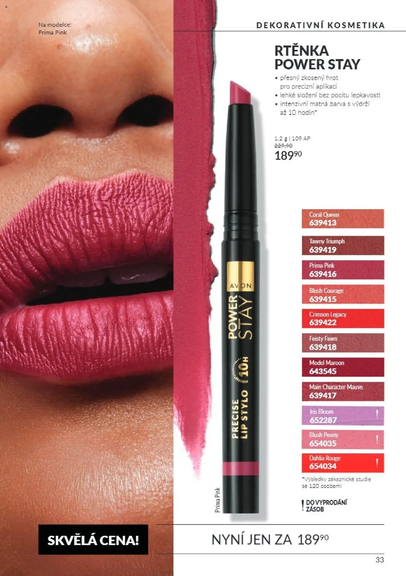 Avon Katalog 10/2026 od 01.10.2026 | Strana: 33 | Produkty: Rtěnka