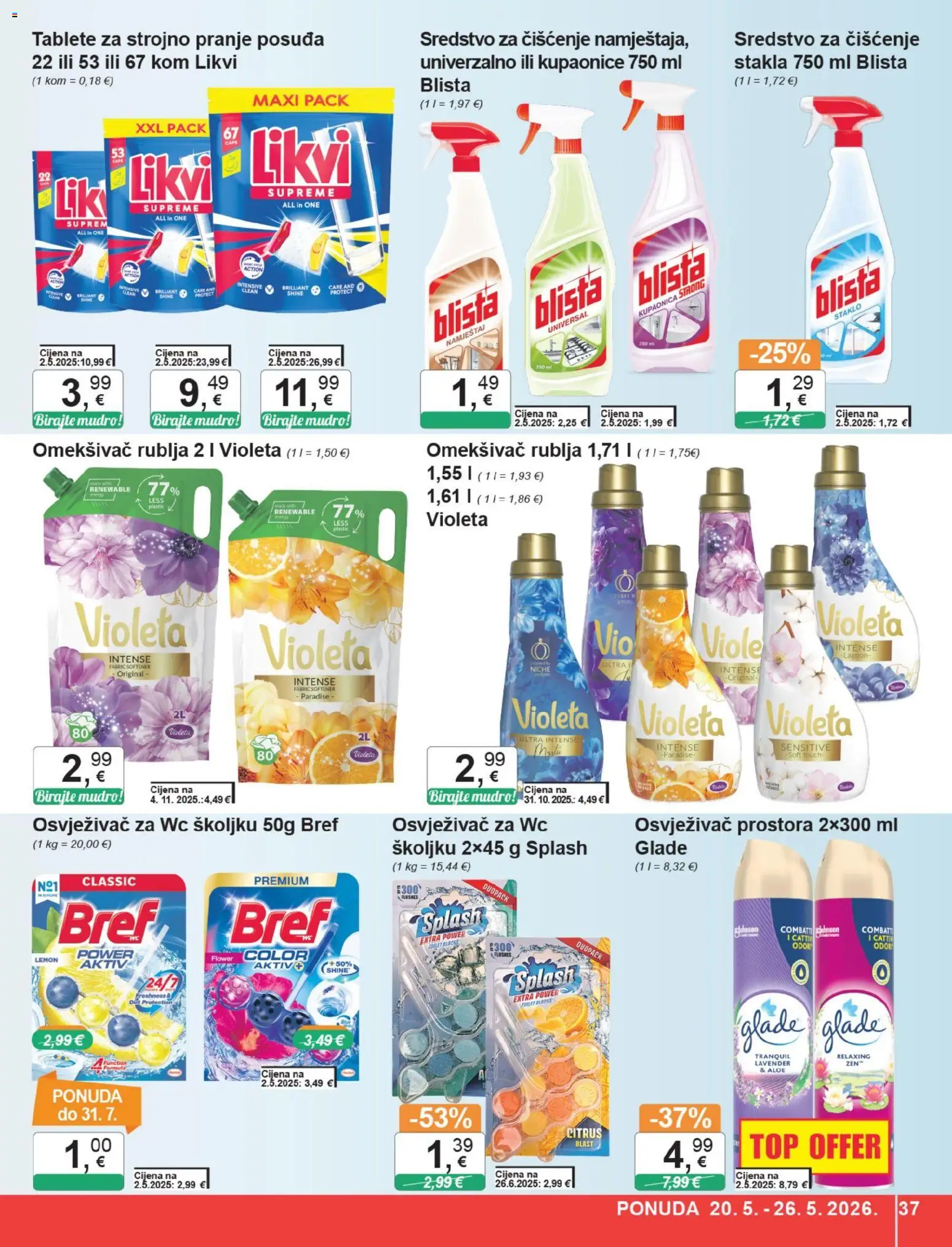 KTC katalog | vrijedi od 20.05.2026 | Stranica: 37 | Proizvodi: Kupaonica, Omekšivač, Osvježivač prostora, Violeta