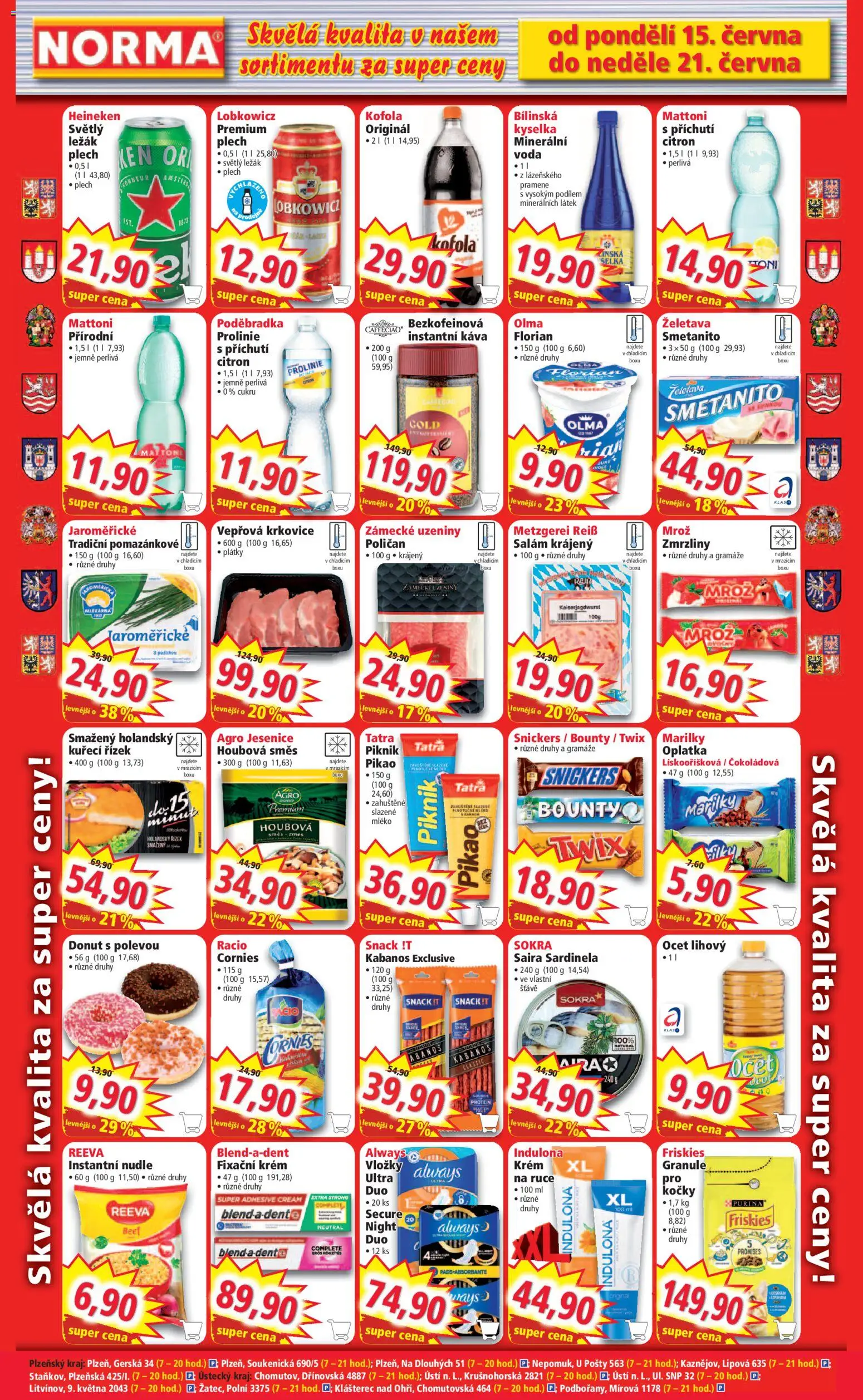 Norma leták od 15.06.2026 | Strana: 6 | Produkty: Zmrzliny, Purina, Uzeniny, Vepřová krkovice