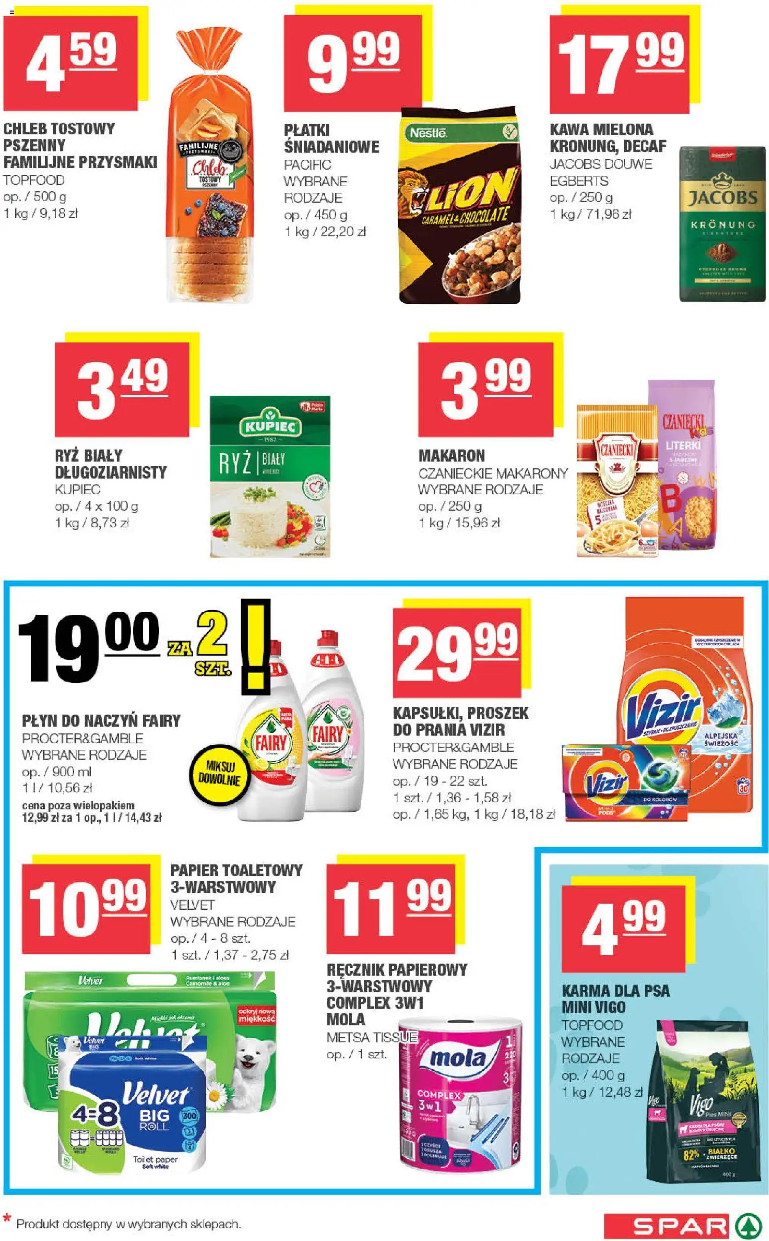 Spar gazetka od 03.06.2026 | Strona: 5 | Produkty: Płyn do naczyń fairy, Papier toaletowy, Kawa, Fairy