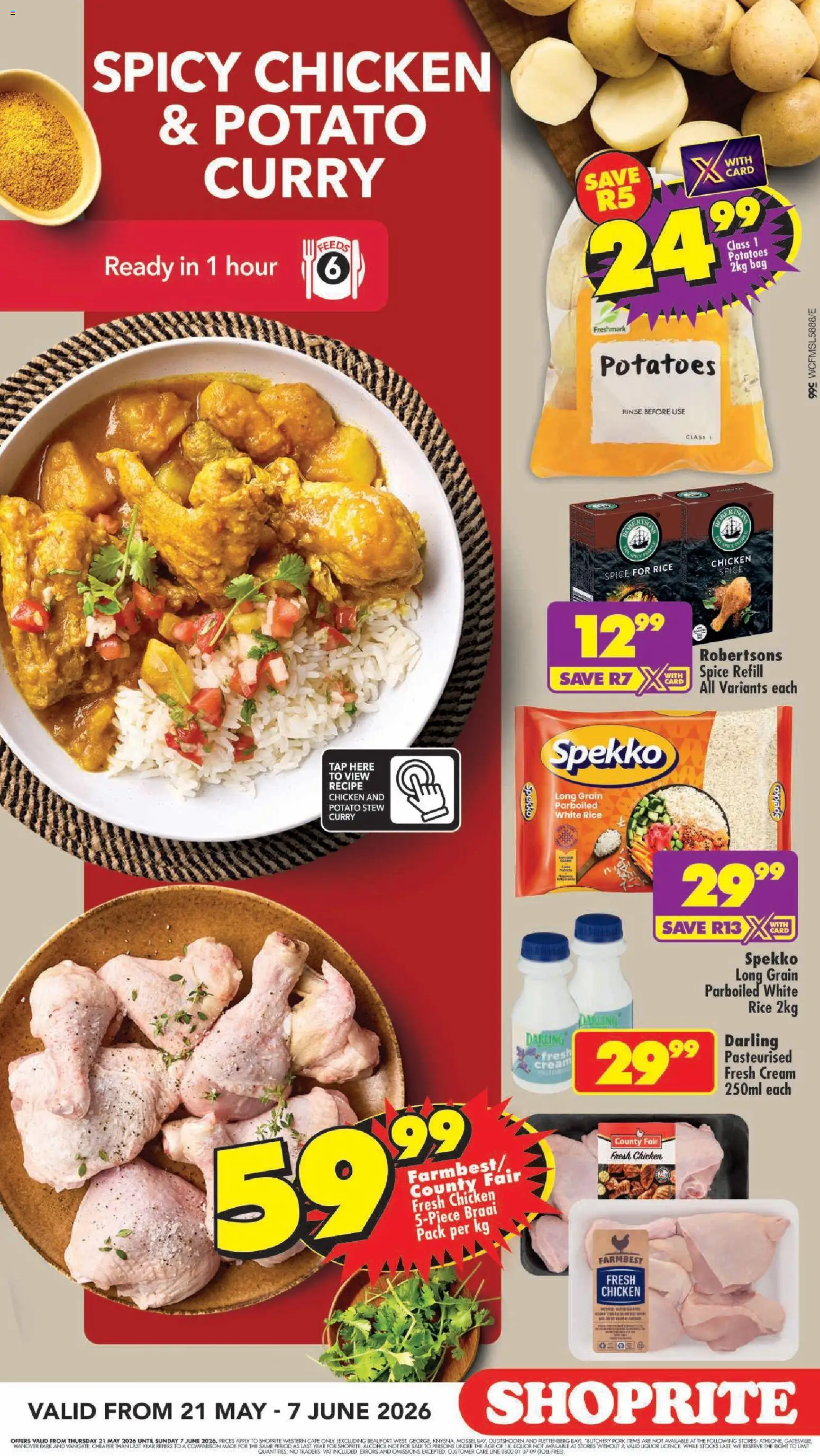 New Shoprite catalogue – valid from 21.05.2026 | Page: 5 | Products: Bag, Chicken, Rice, Cream