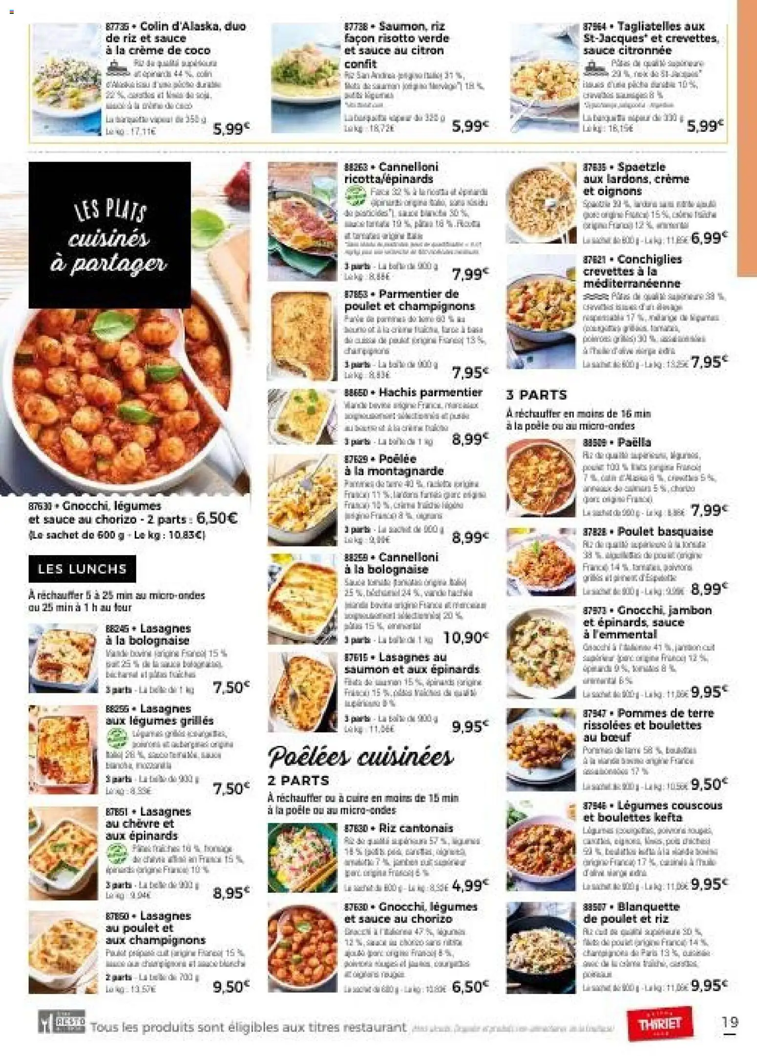 {H1} | Page: 25 | Produits: Lasagnes, Pain, Jambon, Crème