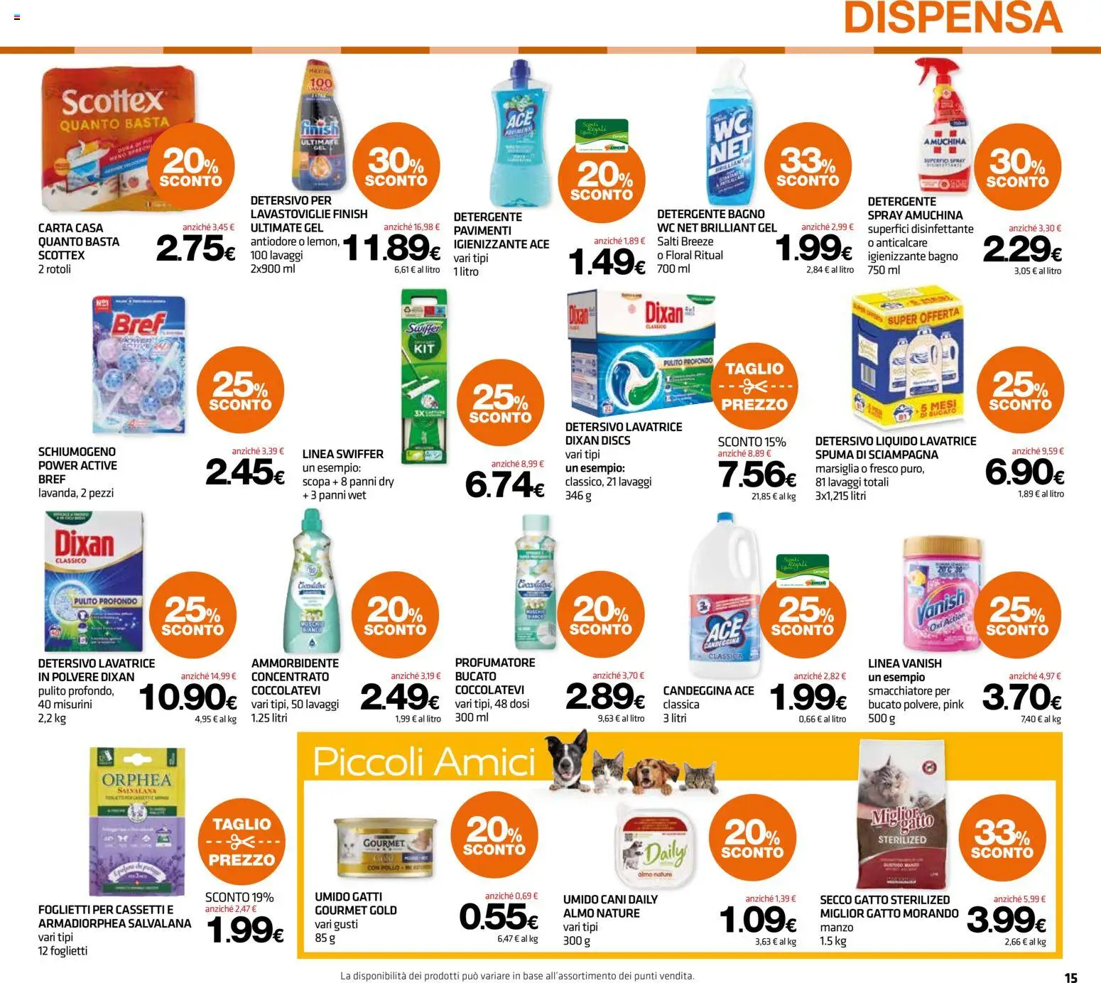 Volantino Superconti del 22/10/2026 | Pagina: 15 | Prodotti: Smacchiatore, Lavastoviglie, Panni, Bagno