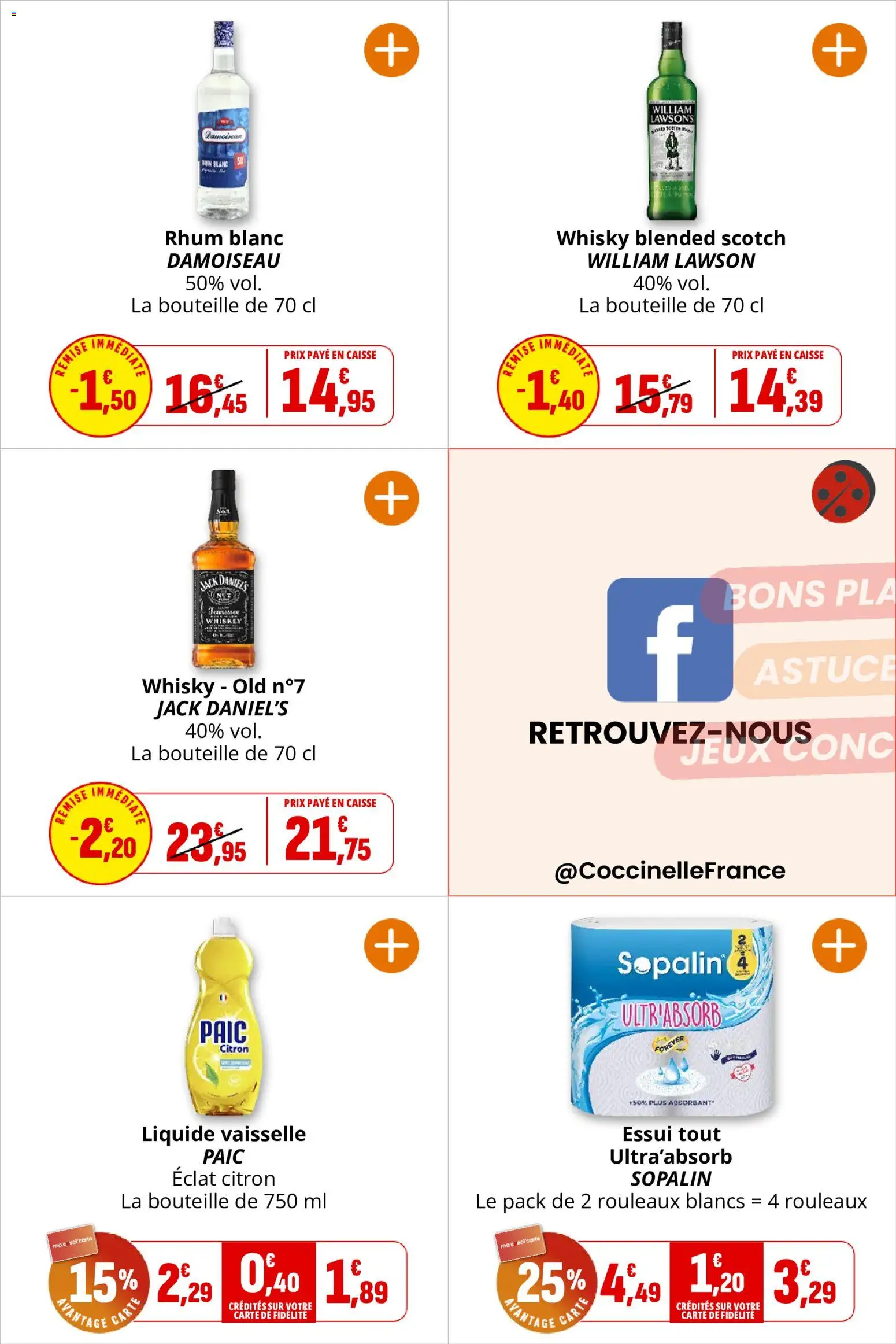 {H1} | Page: 24 | Produits: Whisky, Citron, Liquide vaisselle, Rhum