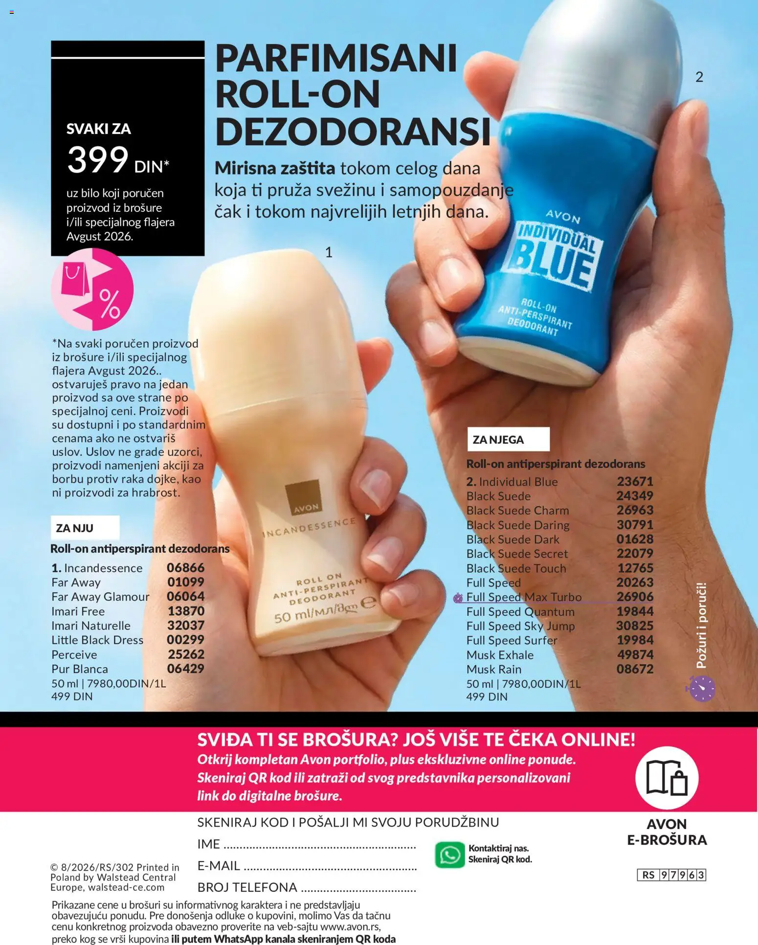 AVON katalog - važi od 01.08.2026 | Strana: 180 | Proizvode: Dezodorans, Antiperspirant