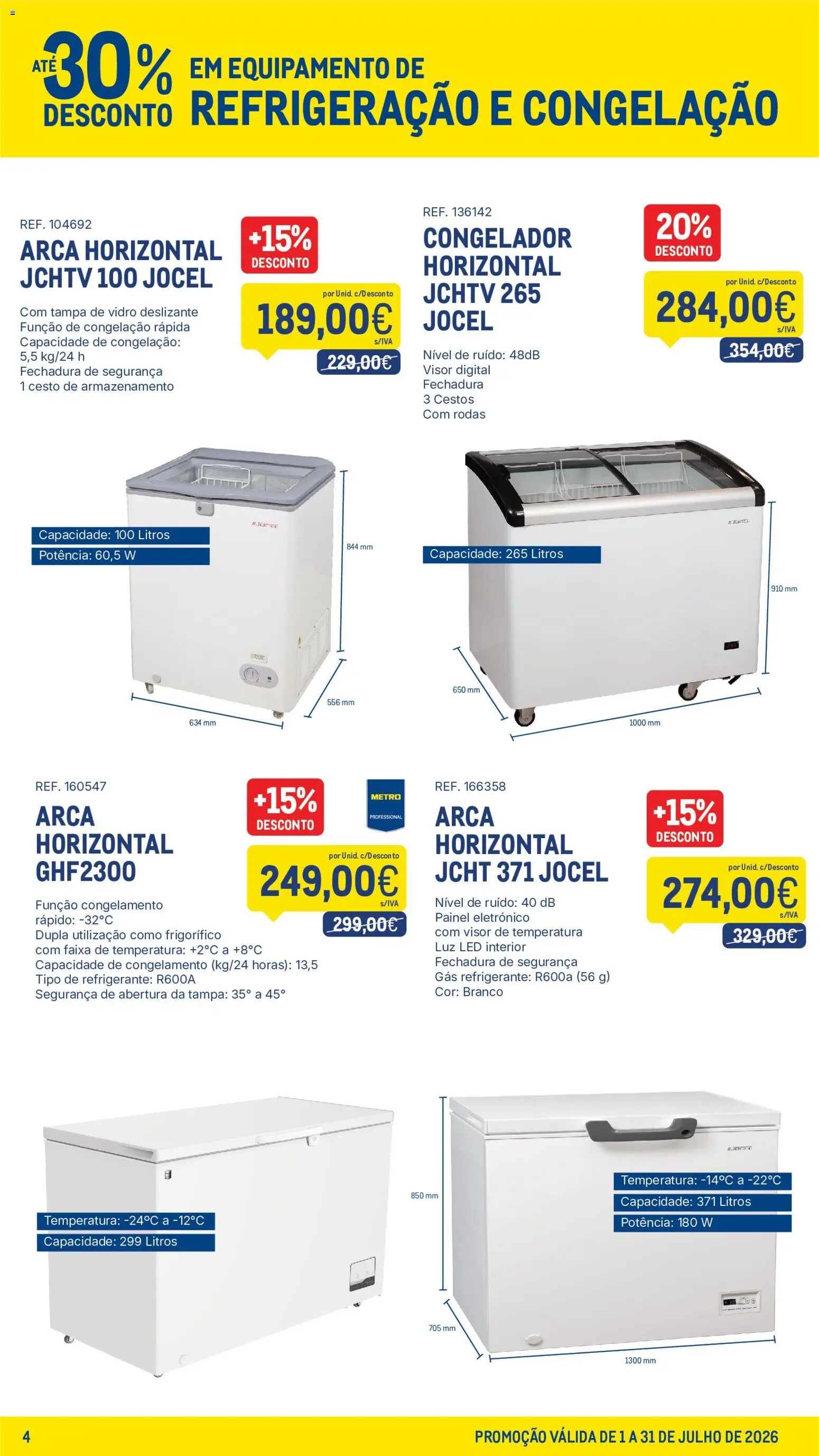 Makro Equipamentos de Refrigeração e Congelação - Descontos até 30 │ válido de 01/07/2026 | Página: 4 | Produtos: Refrigerante, Frigorífico, Congelador