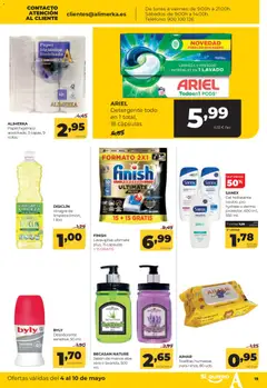 Vista previa Alimerka folleto Asturias válido desde el 04.05.2026 | Página: 15 | Productos: Jabón, Desodorante, Teléfono, Lavavajillas