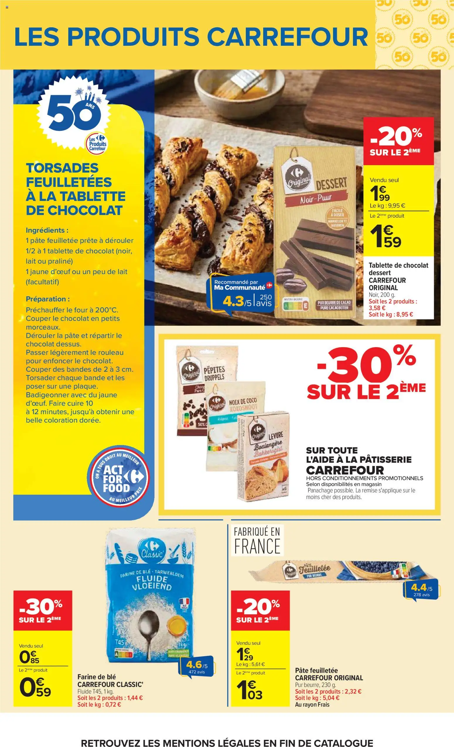 {H1} | Page: 51 | Produits: Tablette, Farine de ble, Pâte feuilletée, Beurre