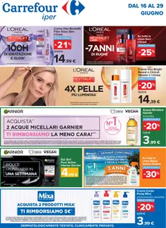 Anteprima del volantino Carrefour volantino Iper L'Oreal valido a partire dal 16.06.2026