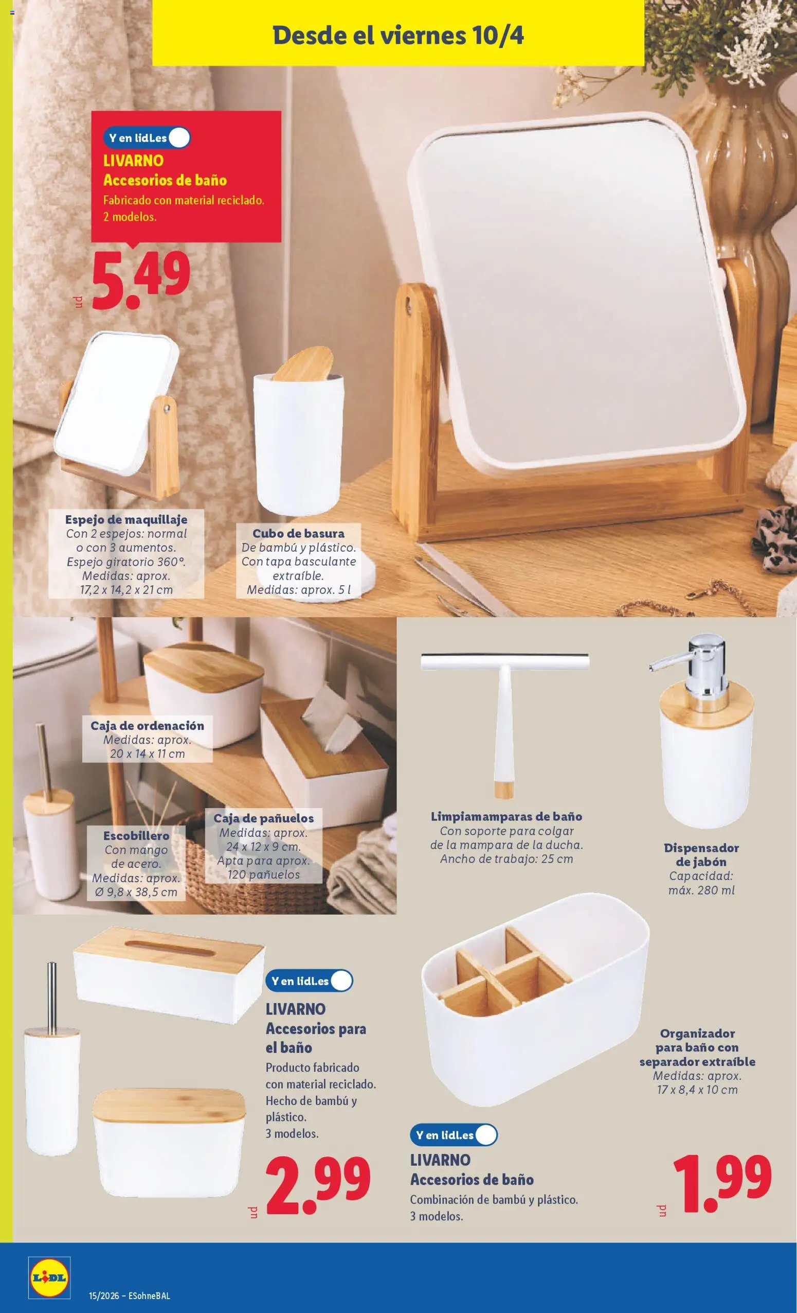 Lidl folleto de bazar │ válido desde el 06.04.2026 | Página: 16 | Productos: Maquillaje, Dispensador de jabón, Dispensador, Baño