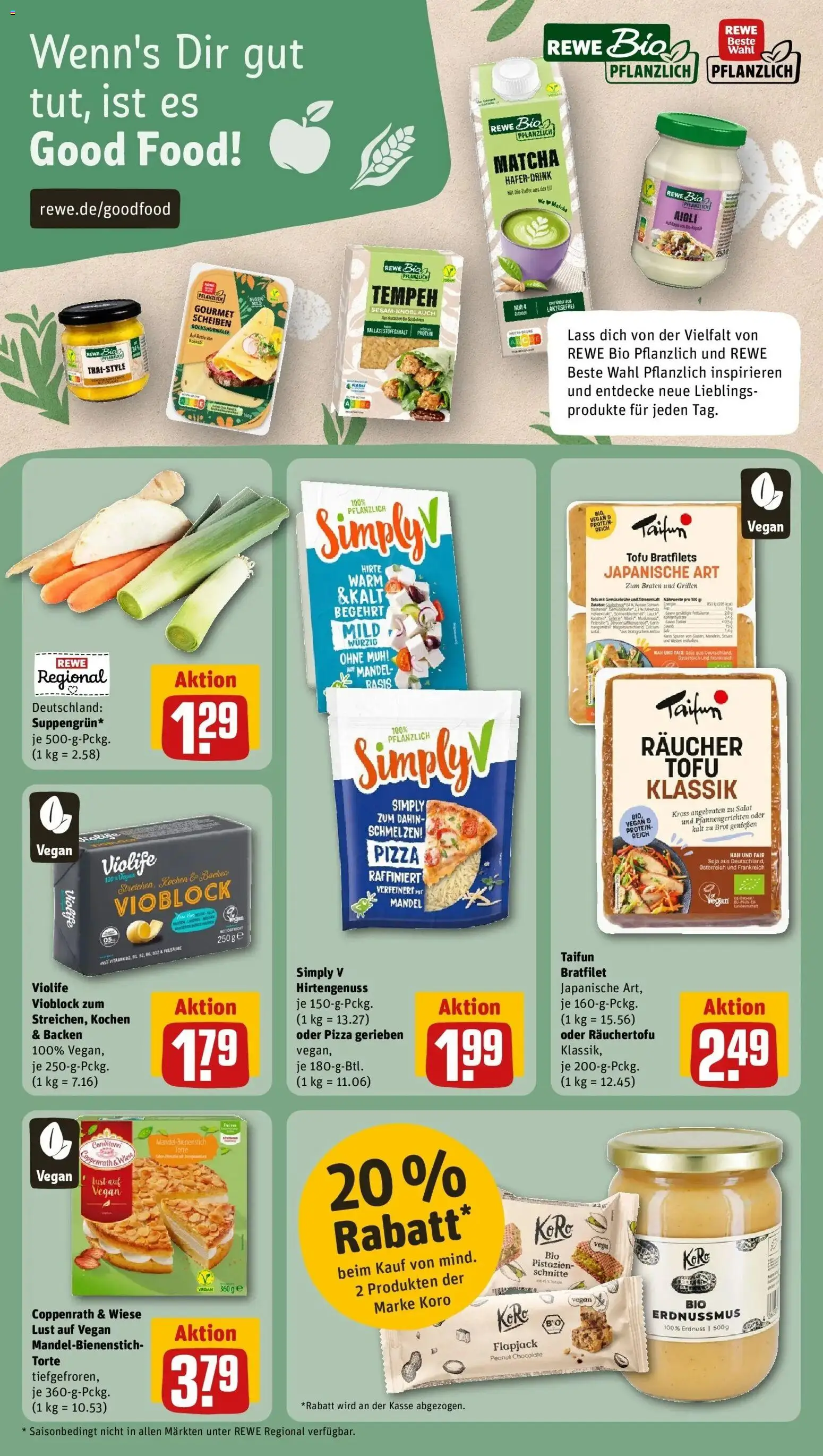 REWE Prospekt ab 19.10.2026 zum Blättern » Angebote | Seite: 17 | Produkte: Haferdrink, Brot, Pizza, Salat