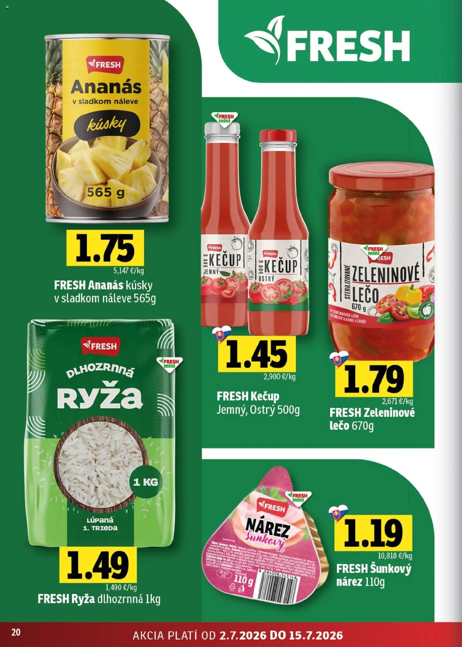 Nové Fresh akcie – leták je platný od 02.07.2026 | Strana: 20