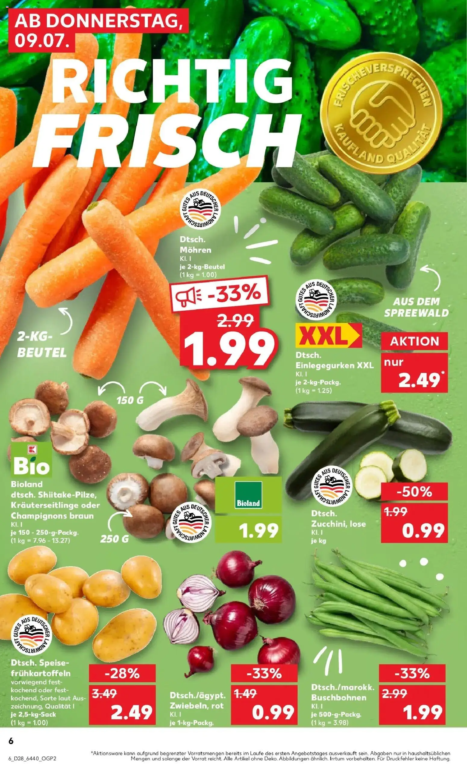 Kaufland Prospekt Oppenheim – gültig ab 09.07.2026 | Seite: 6 | Produkte: Mohren, Champignons