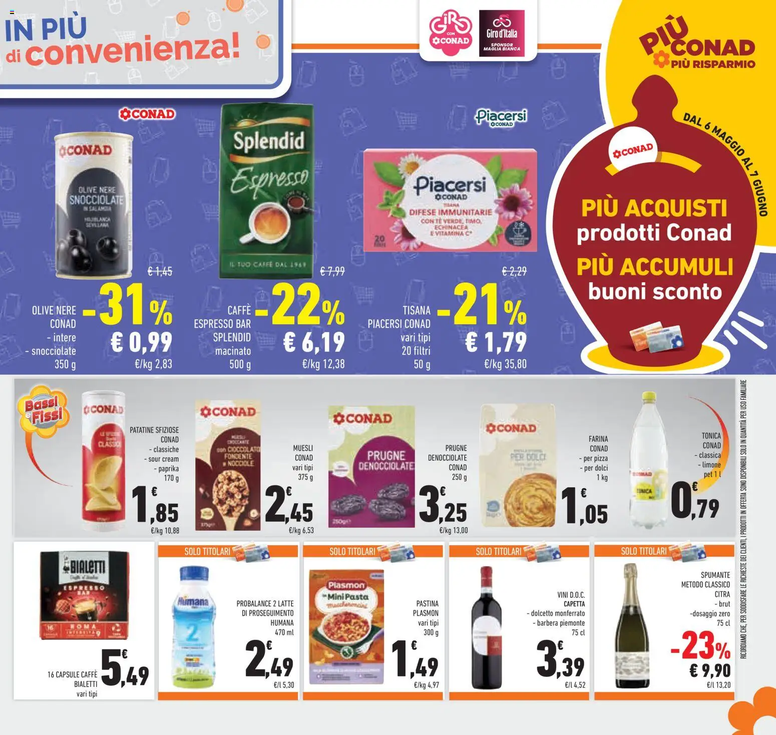 Volantino Conad del 20.05.2026 | Pagina: 33 | Prodotti: Muesli, Caffè, Olive, Pasta