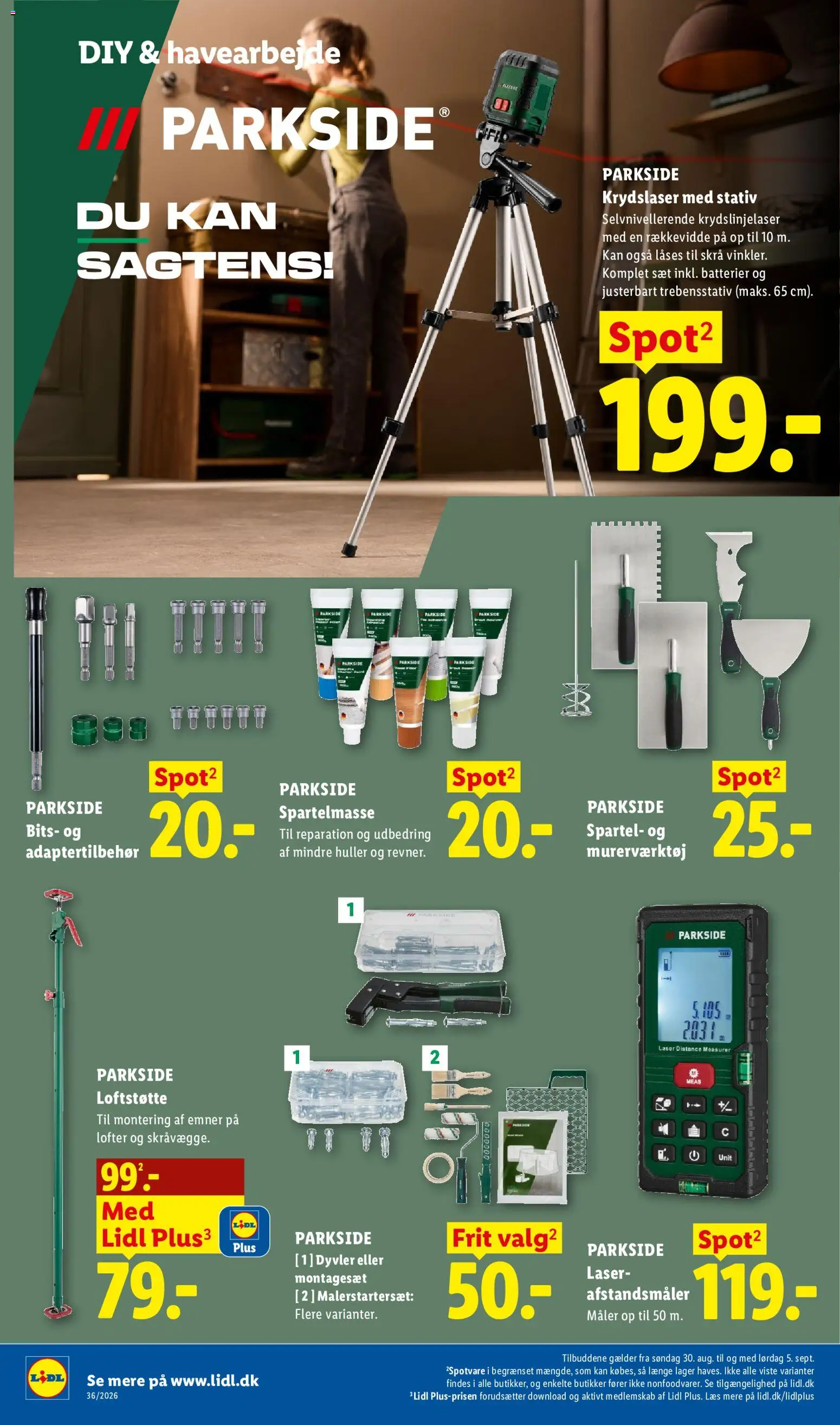 Lidl tilbudsavis – gyldig fra 30/08/2026 | Side: 8 | Produkter: Batterier, Spartelmasse, Søm
