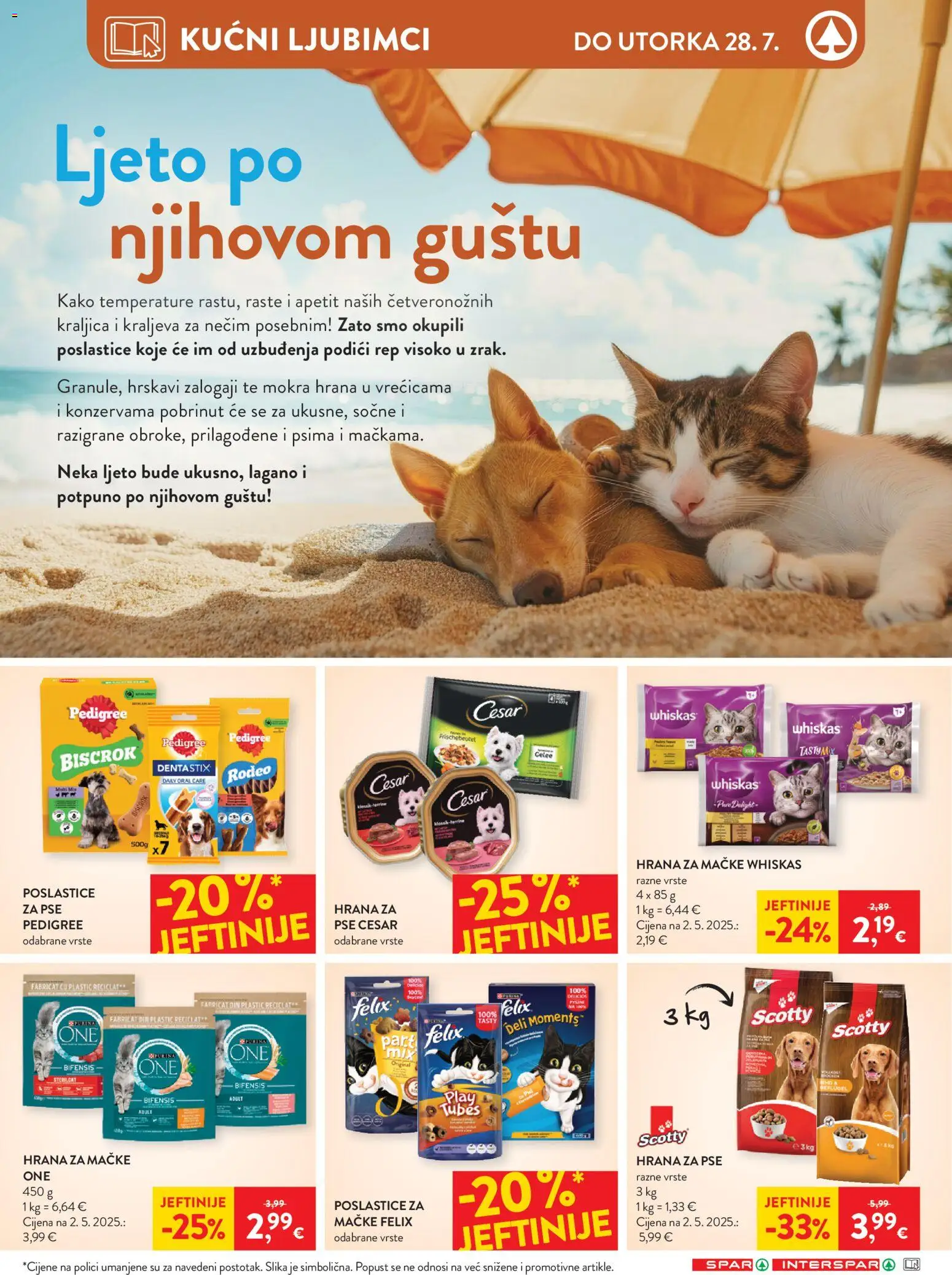 Spar katalog | vrijedi od 22.07.2026 | Stranica: 33 | Proizvodi: Whiskas, Hrana za pse, Hrana za mačke
