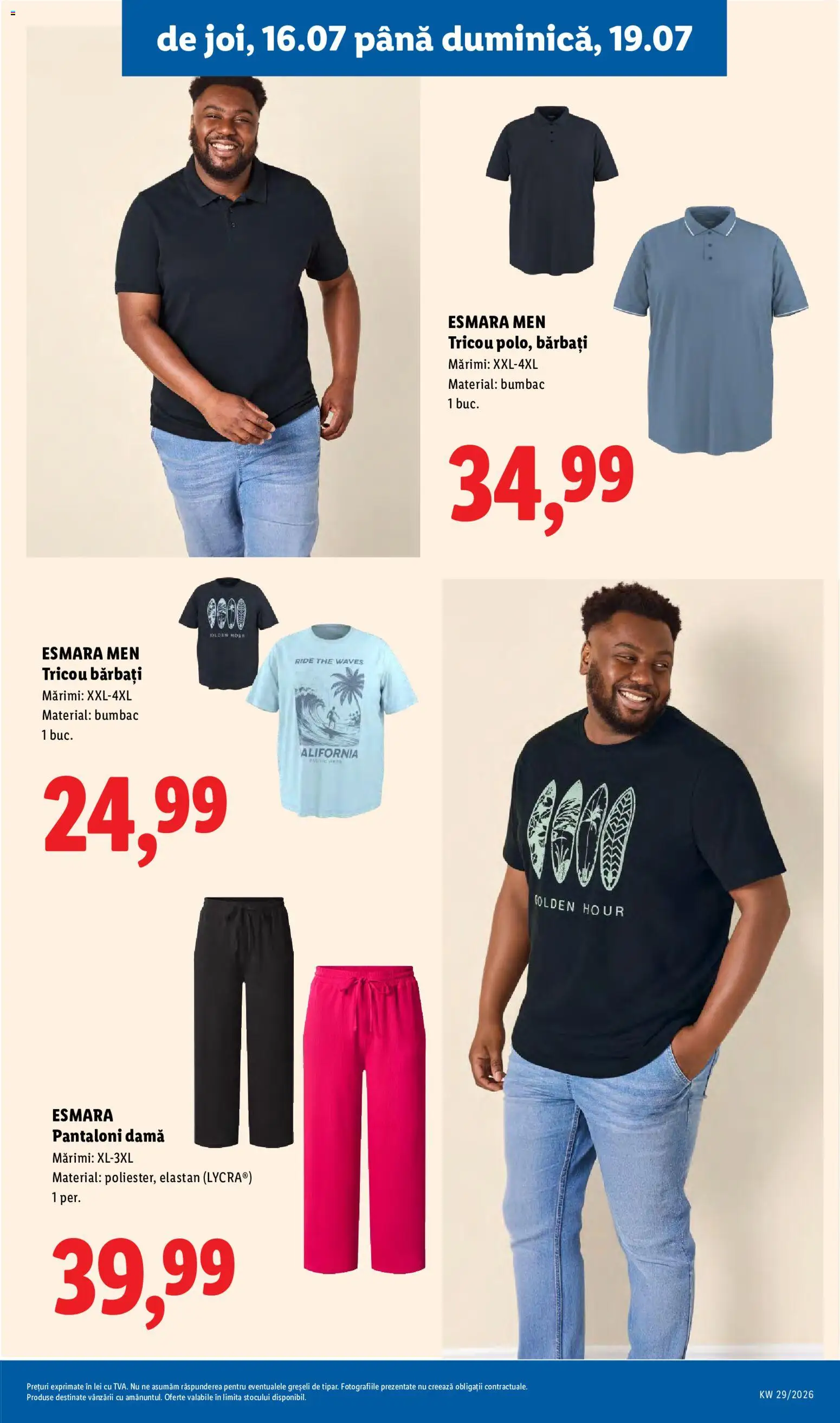 Noul catalog Lidl – valabil de la 13.07.2026 | Pagină: 89 | Produse: Tricou, Pantaloni