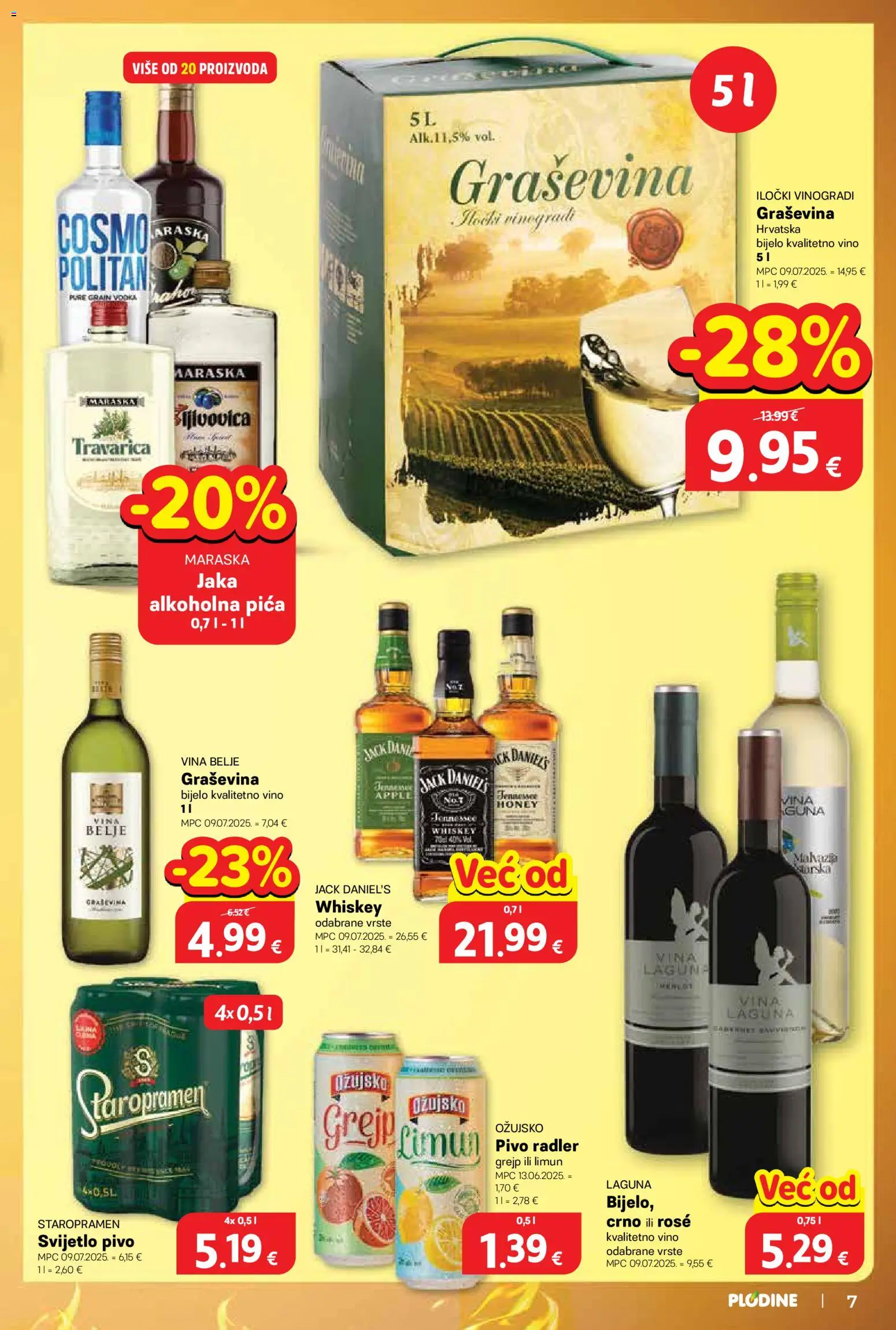 Plodine katalog | vrijedi od 13.05.2026 | Stranica: 7 | Proizvodi: Travarica, Pivo, Grejp, Ožujsko