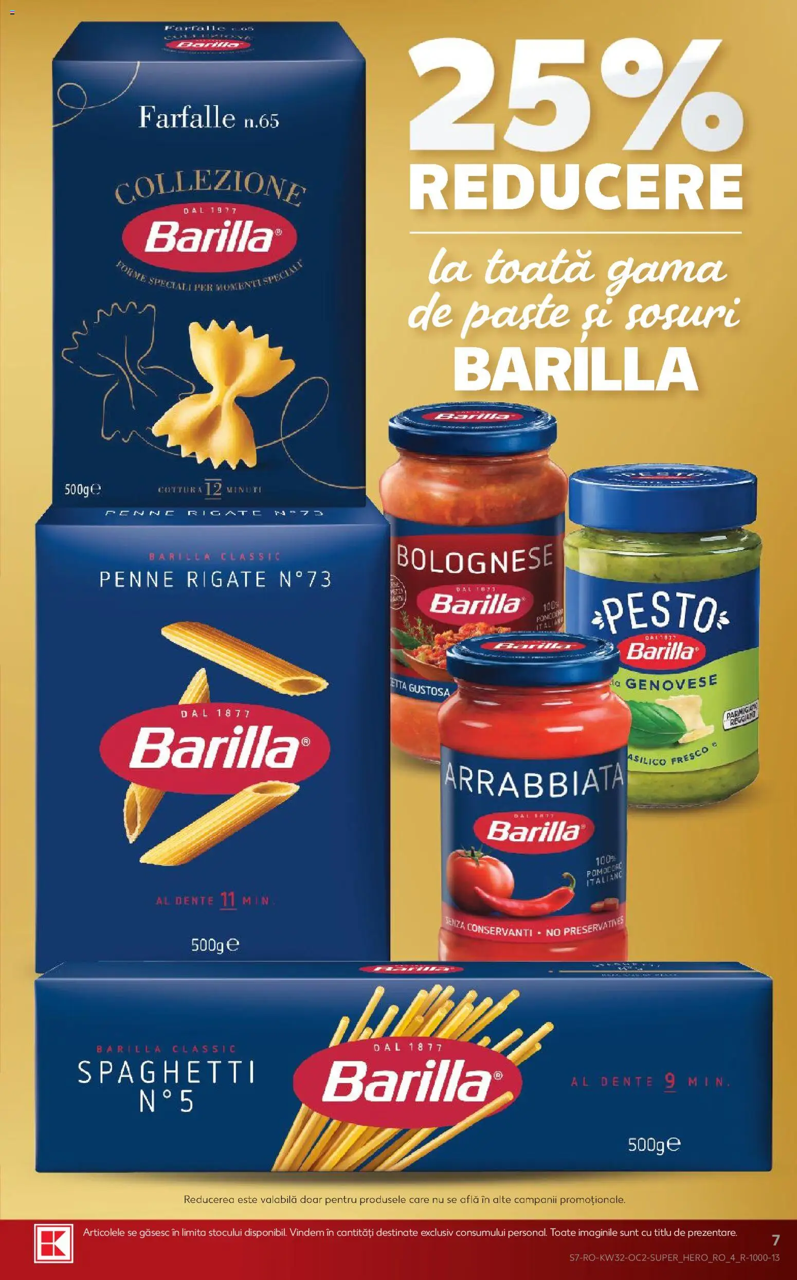 Noul catalog Kaufland – valabil de la 05.08.2026 | Pagină: 7 | Produse: Paste