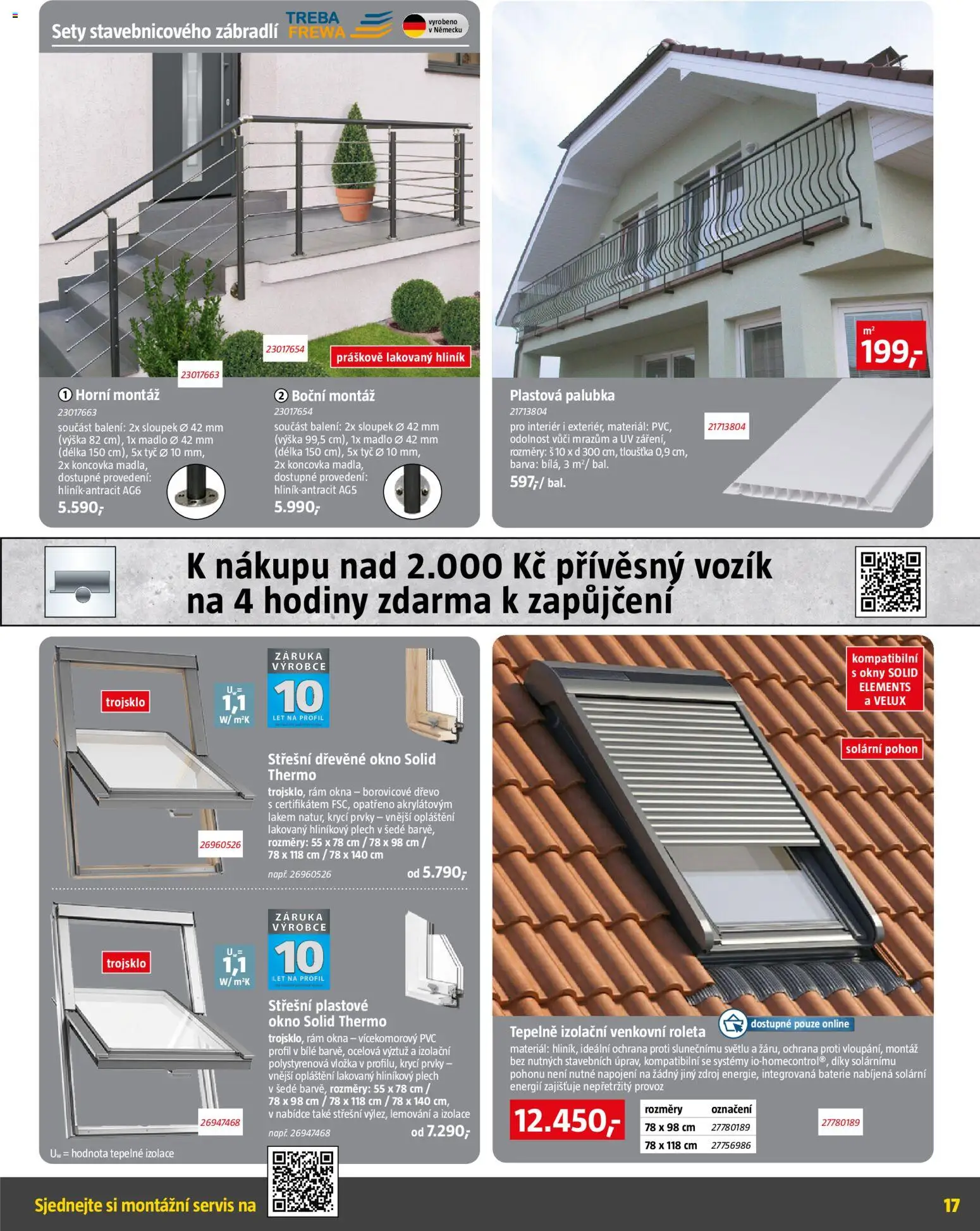 Bauhaus leták od 02.10.2026 | Strana: 17 | Produkty: Hodiny, Plech, Roleta, Zábradlí