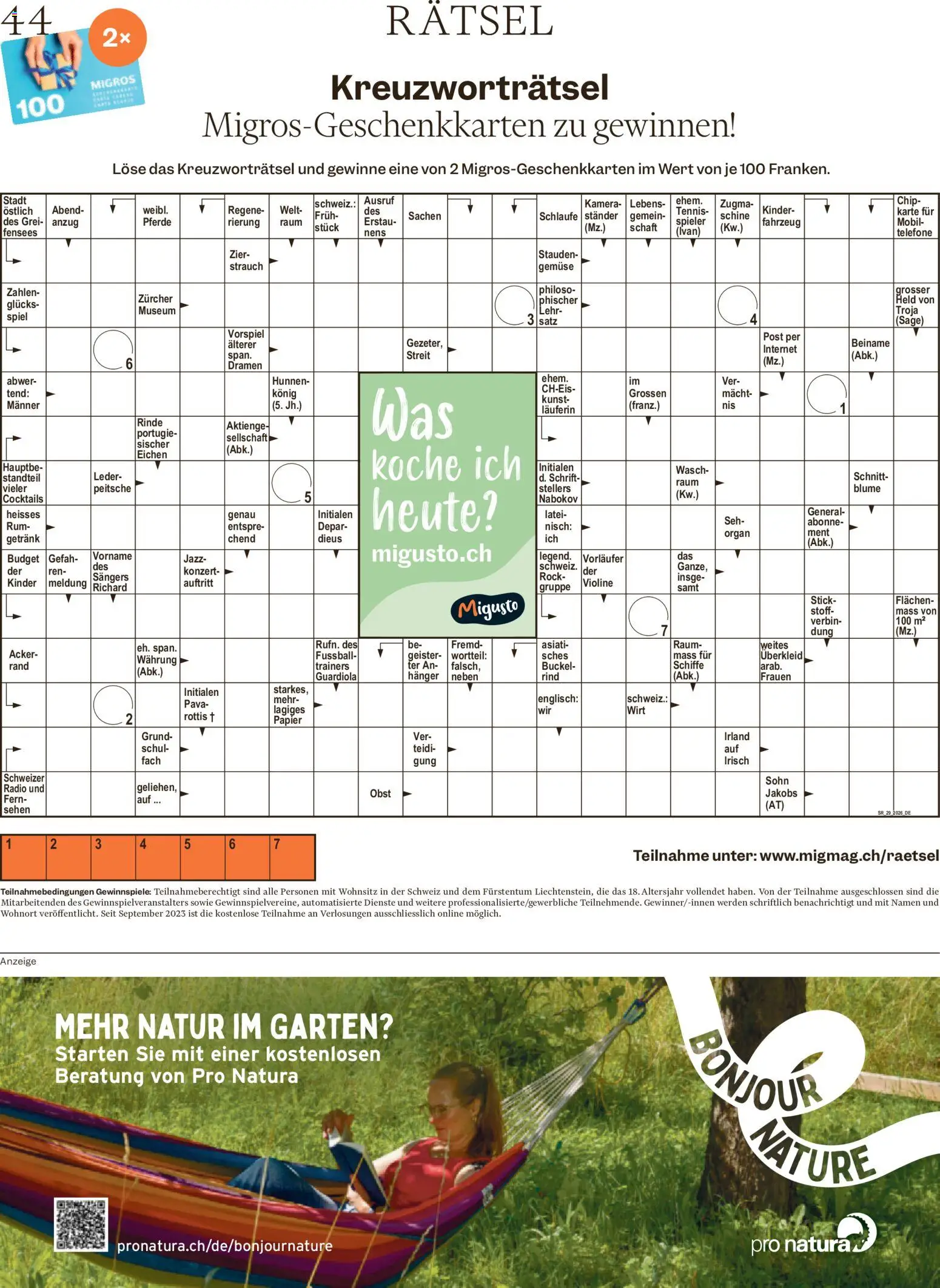 Migros aktionen Magazin – gültig ab 15.07.2026 | Seite: 44 | Produkte: Sehen, Radio, Spieler, Kamera
