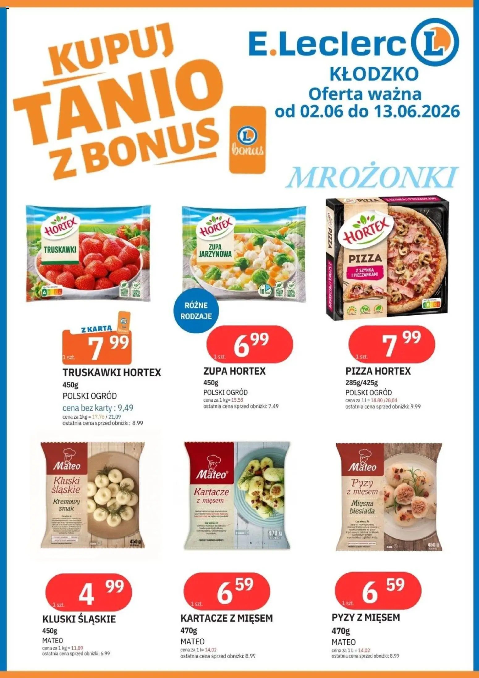 E.Leclerc gazetka - Kłodzko od 02.06.2026 | Strona: 5 | Produkty: Karta, Kluski śląskie, Szynka, Zupa