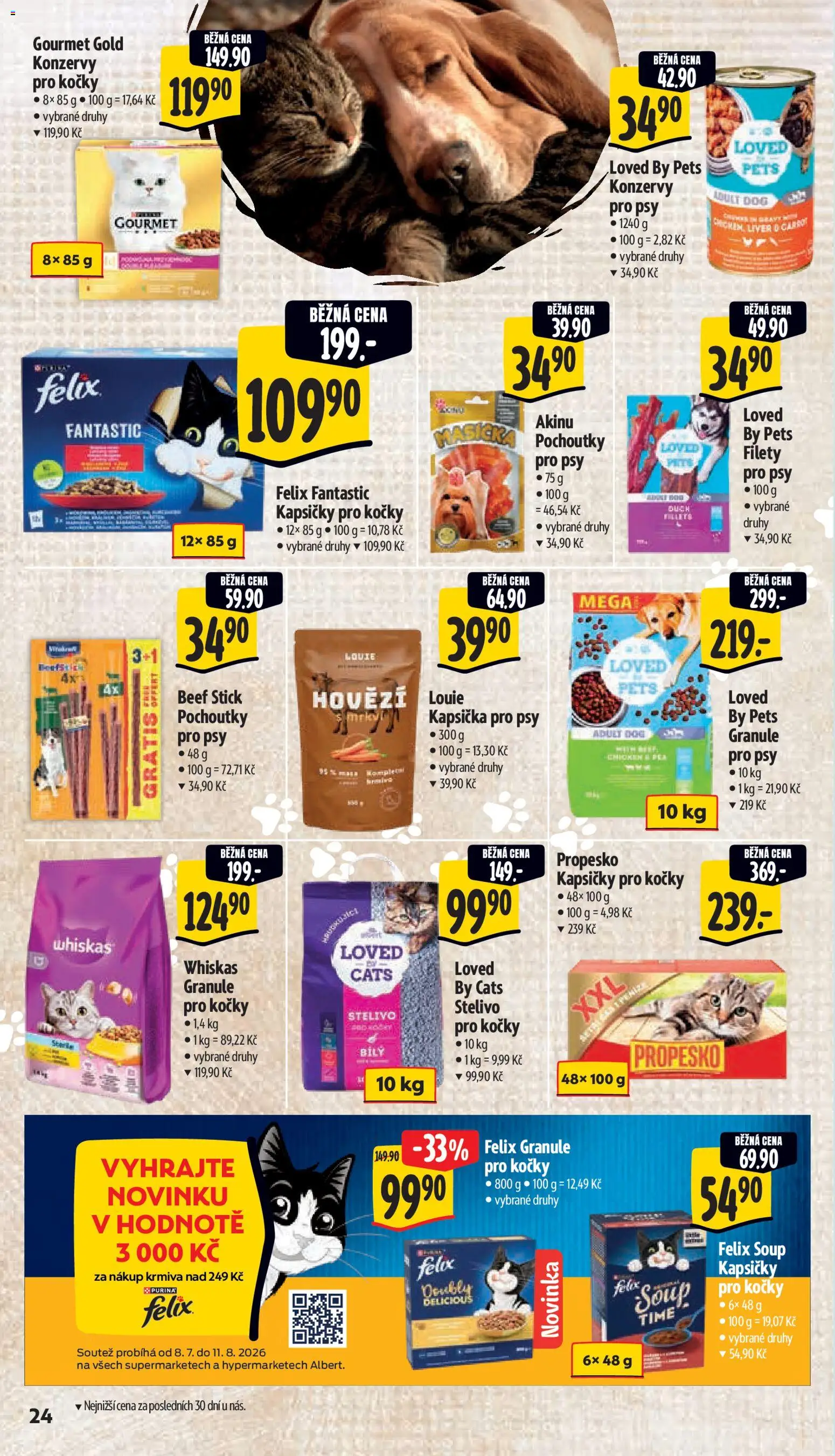 Albert leták - Hypermarket od 22.07.2026 | Strana: 34 | Produkty: Gourmet, Mrkev, Felix kapsičky, Stelivo