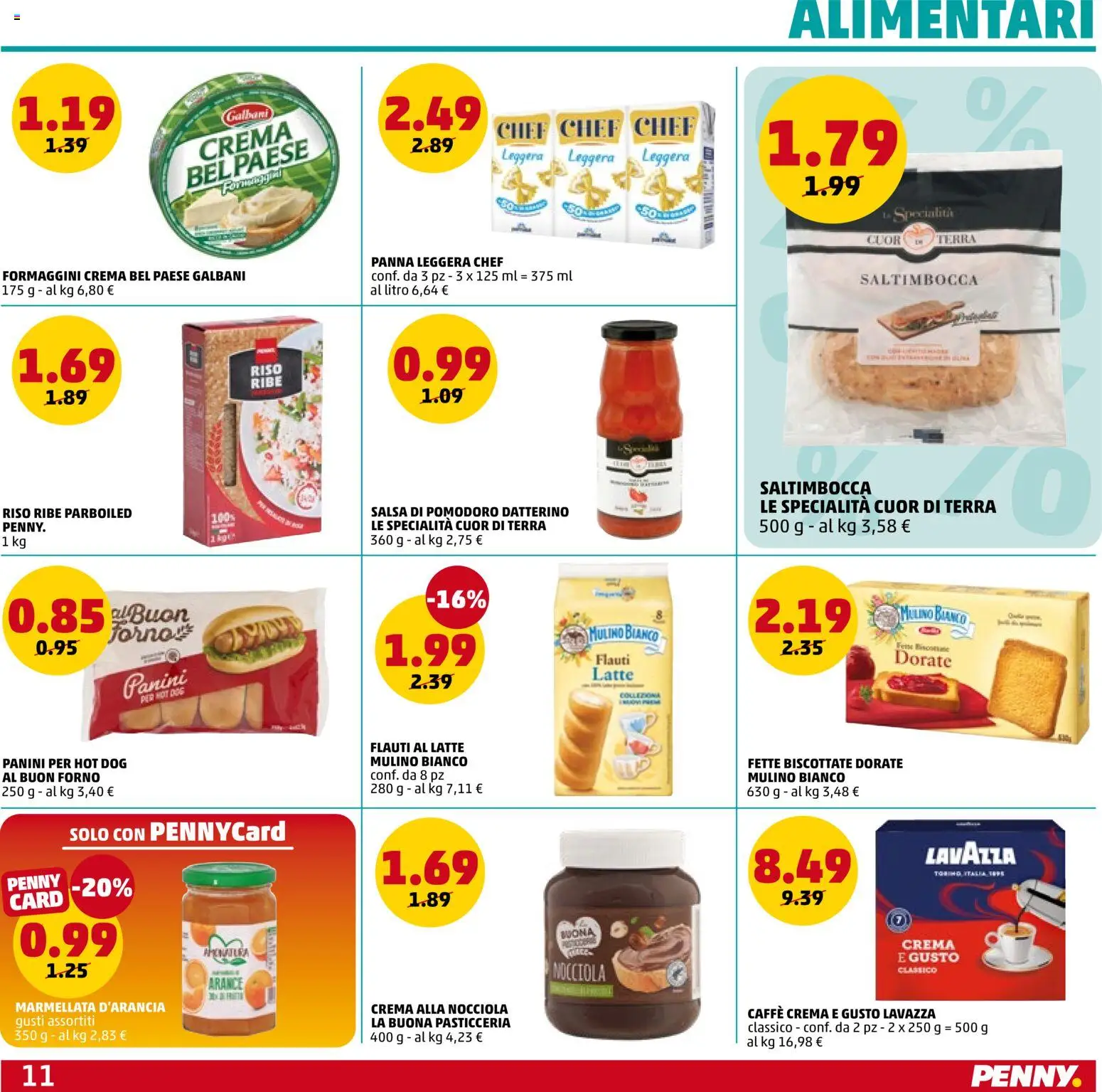 Volantino PENNY del 18.06.2026 | Pagina: 11 | Prodotti: Riso, Panna, Marmellata, Terra