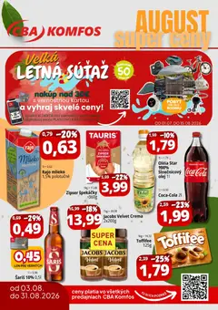 CBA Komfos leták platný od 03.08.2026