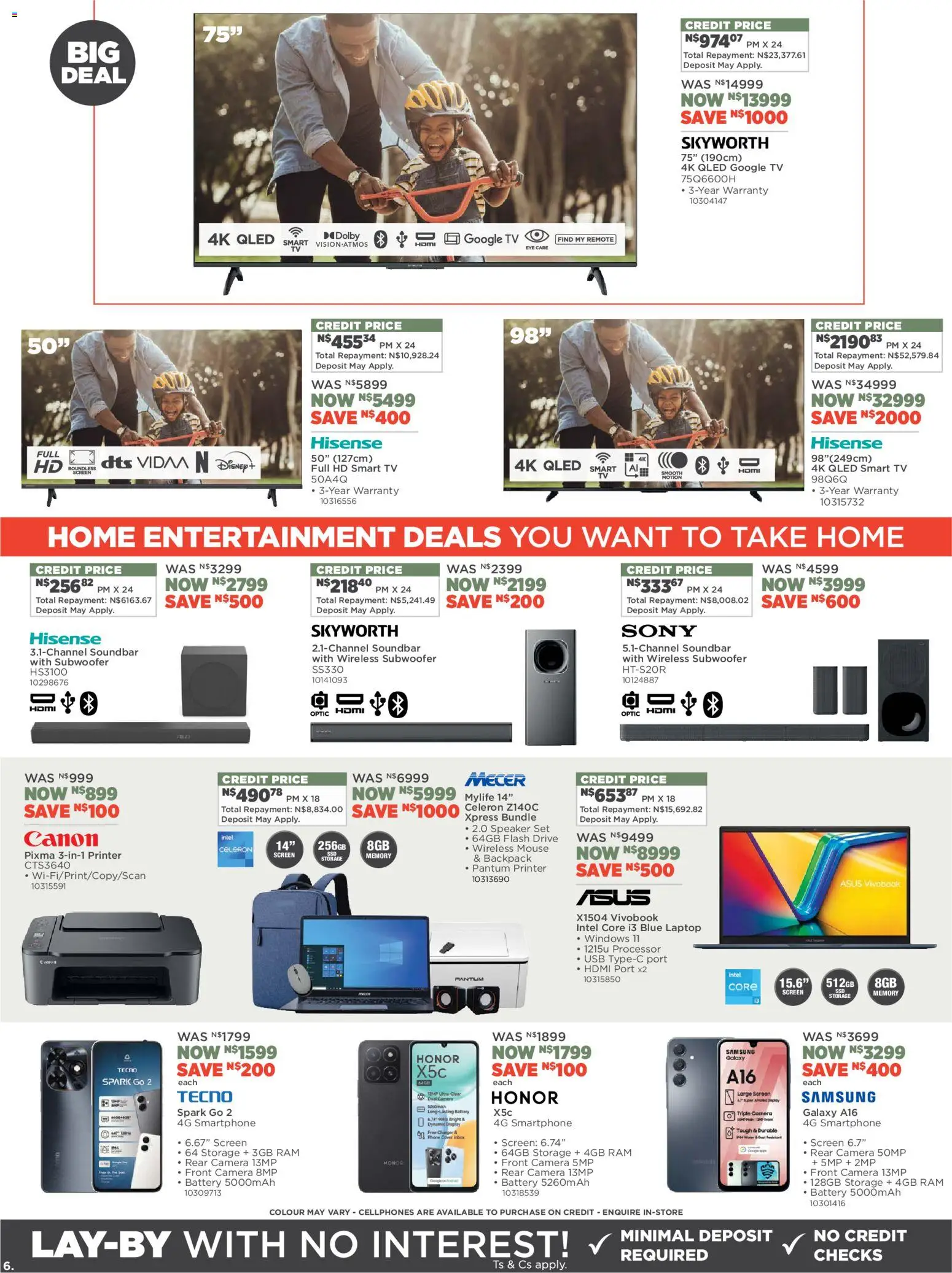 New House and Home catalogue – valid from 16.03.2026 | Page: 6 | Products: Phone, Speaker, Laptop, Subwoofer