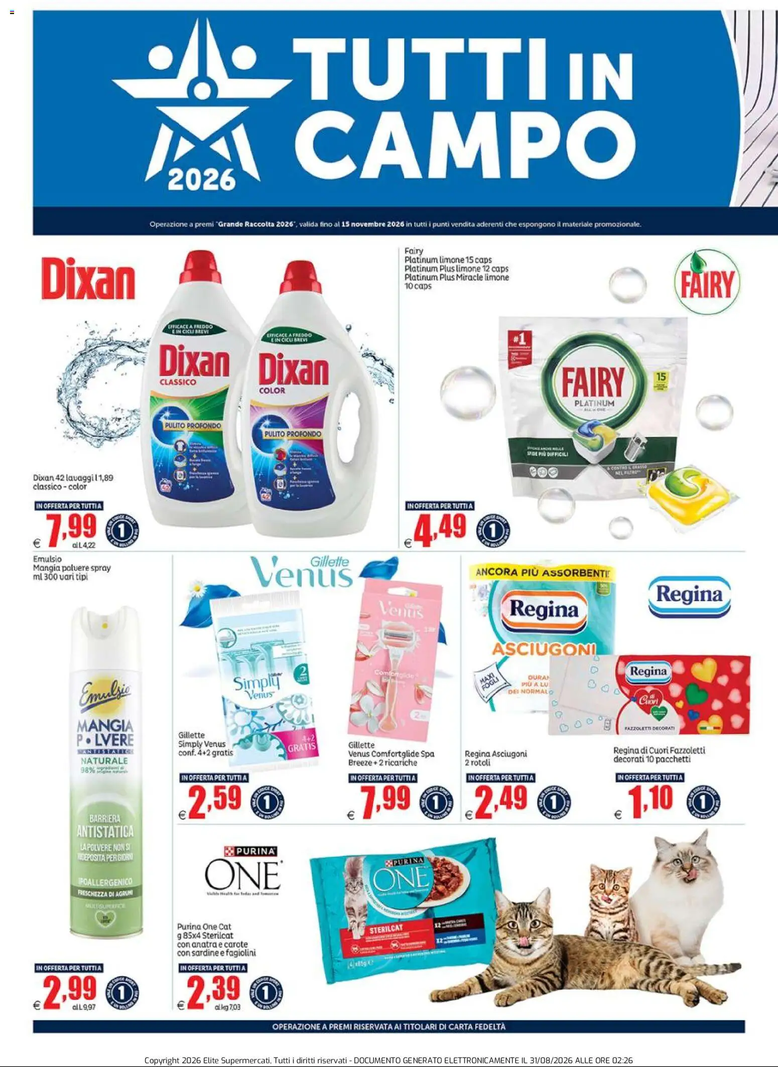 Volantino Elite Supermercati del 31/08/2026 | Pagina: 10 | Prodotti: Carote, Agrumi, Assorbenti, Anatra