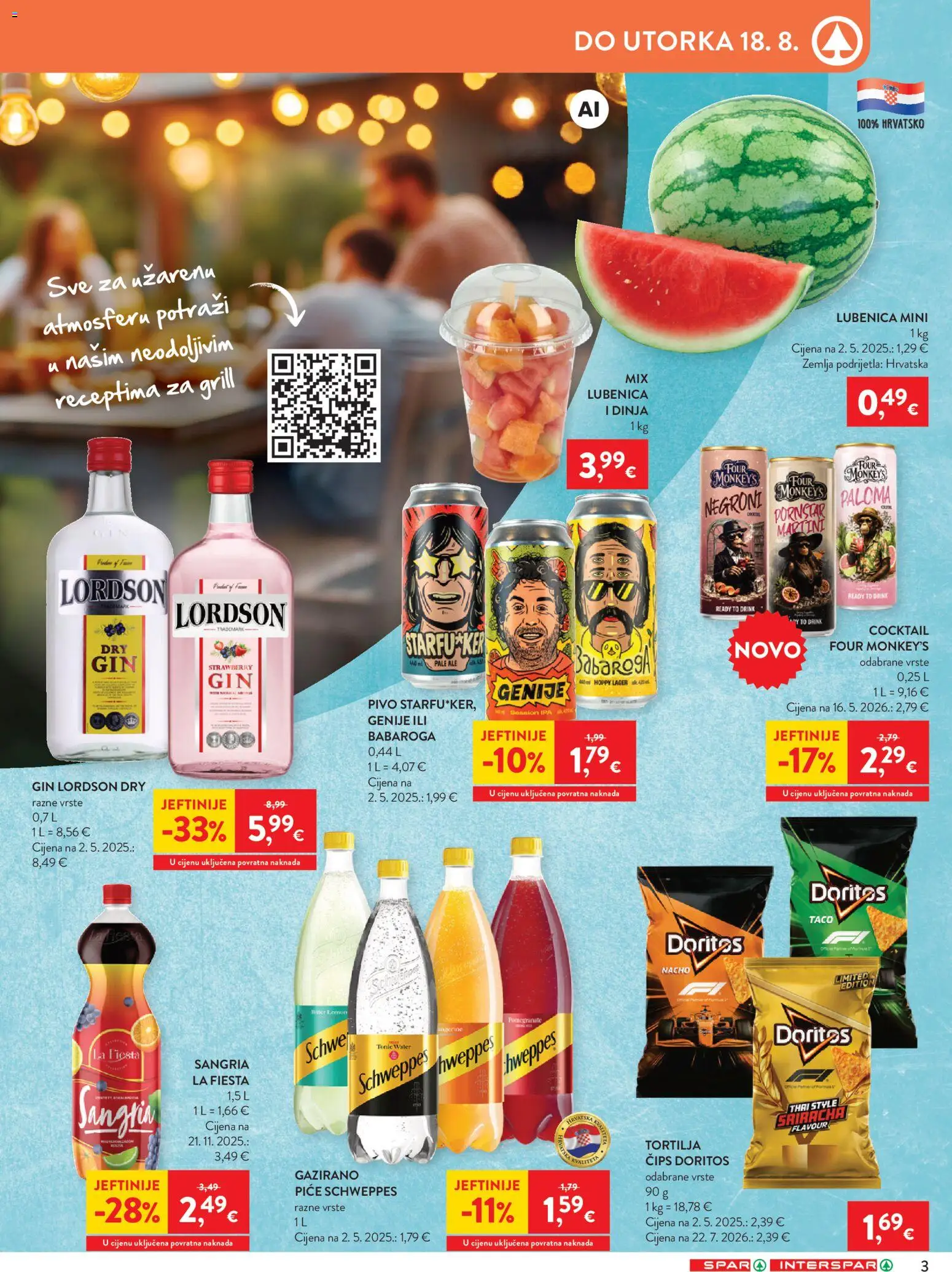 Spar katalog | vrijedi od 12.08.2026 | Stranica: 3 | Proizvodi: Zemlja, Pivo, Grill, Lubenica