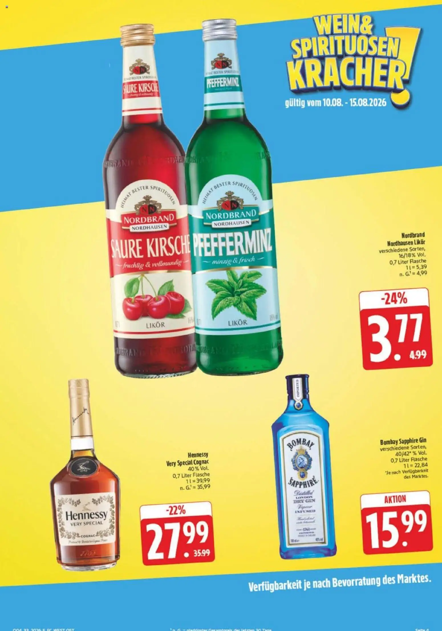 Edeka Prospekt Leipzig – gültig ab 10.08.2026 | Seite: 7 | Produkte: Likör, Hennessy, Gin