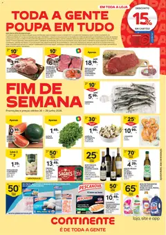 Pré-visualização Continente Fim de Semana à Continente válido de 26/06/2026