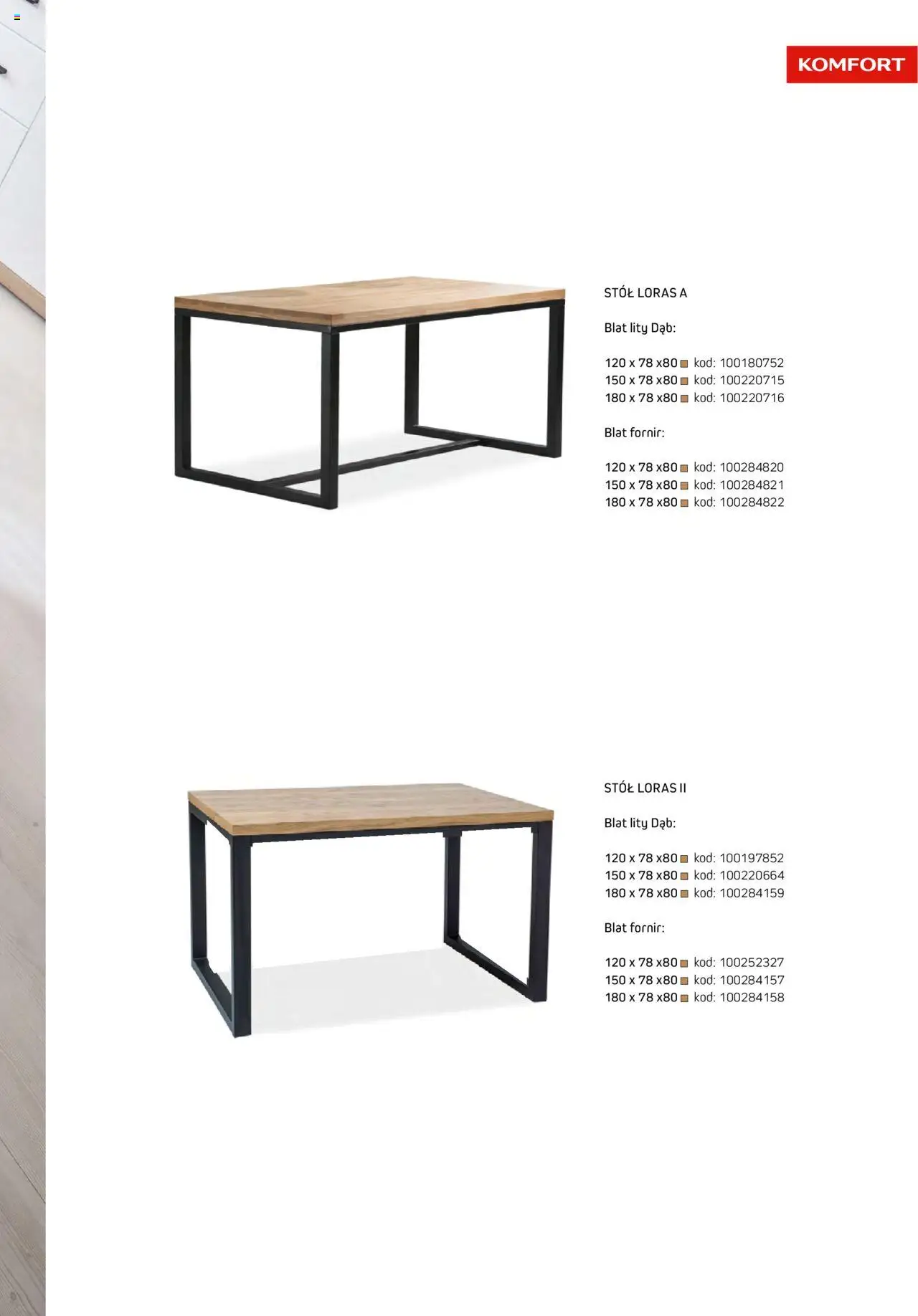 Komfort Gazetka - Katalog Meble od 01.09.2024 | Strona: 35 | Produkty: Stół
