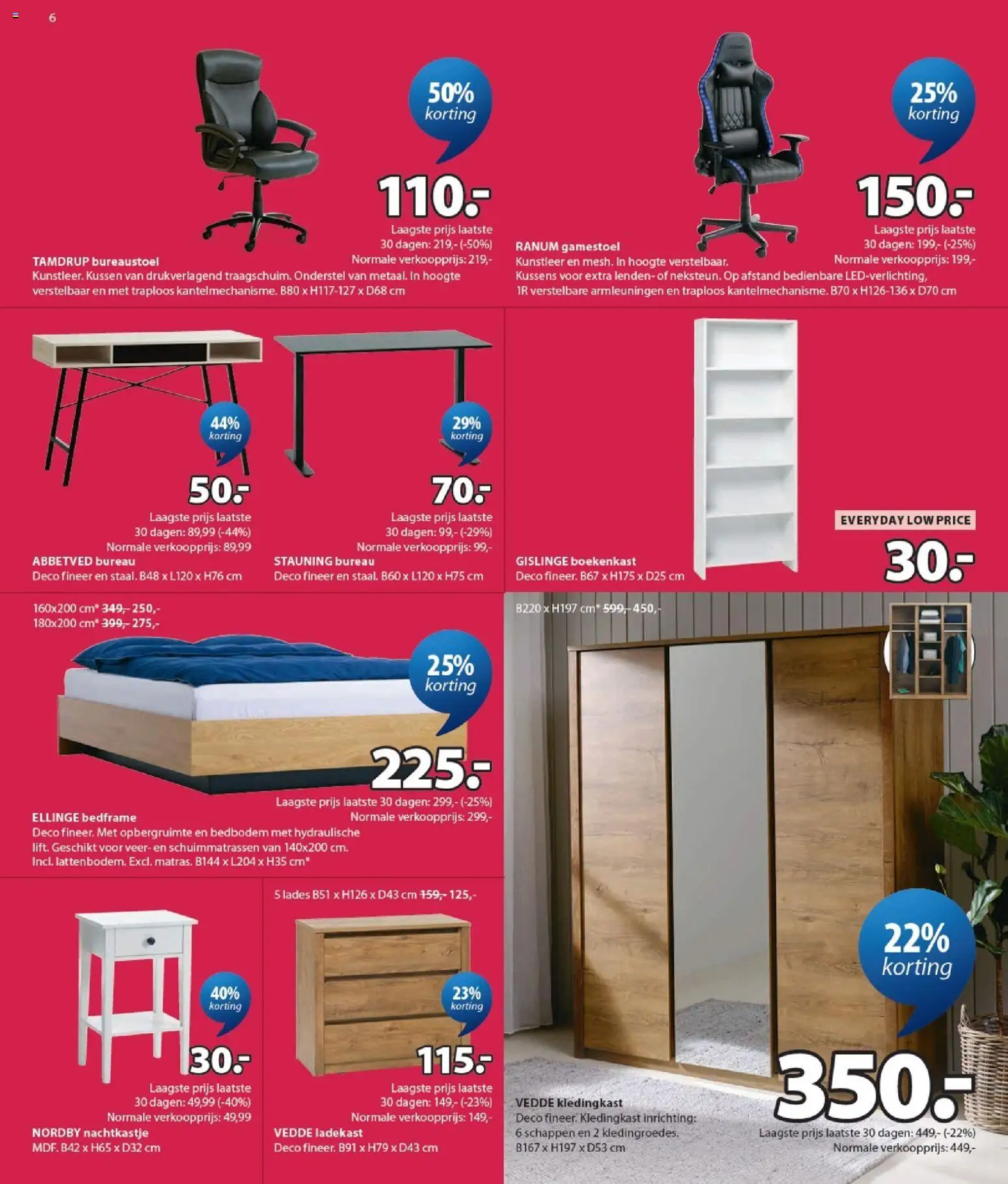 {H1} | Pagina: 6 | Producten: Kledingkast, Ladekast, Bureau, Kussens
