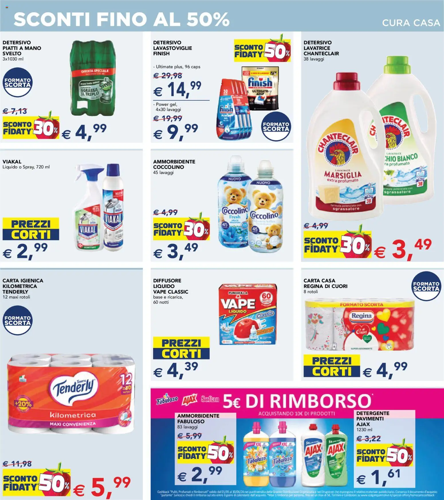 Volantino Esselunga S del 08.06.2026 | Pagina: 15 | Prodotti: Carta igienica, Detergente, Lavatrice, Lavastoviglie