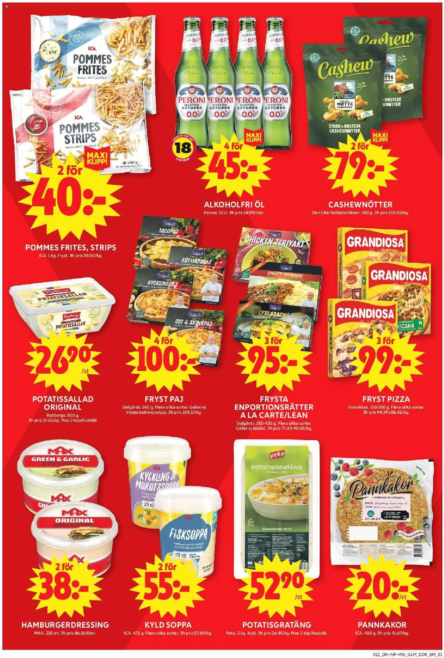 ICA Maxi reklamblad aktuell från 25.05.2026 | Sida: 8 | Produkter: Cashewnötter, Potatisgratäng, Öl, Soppa