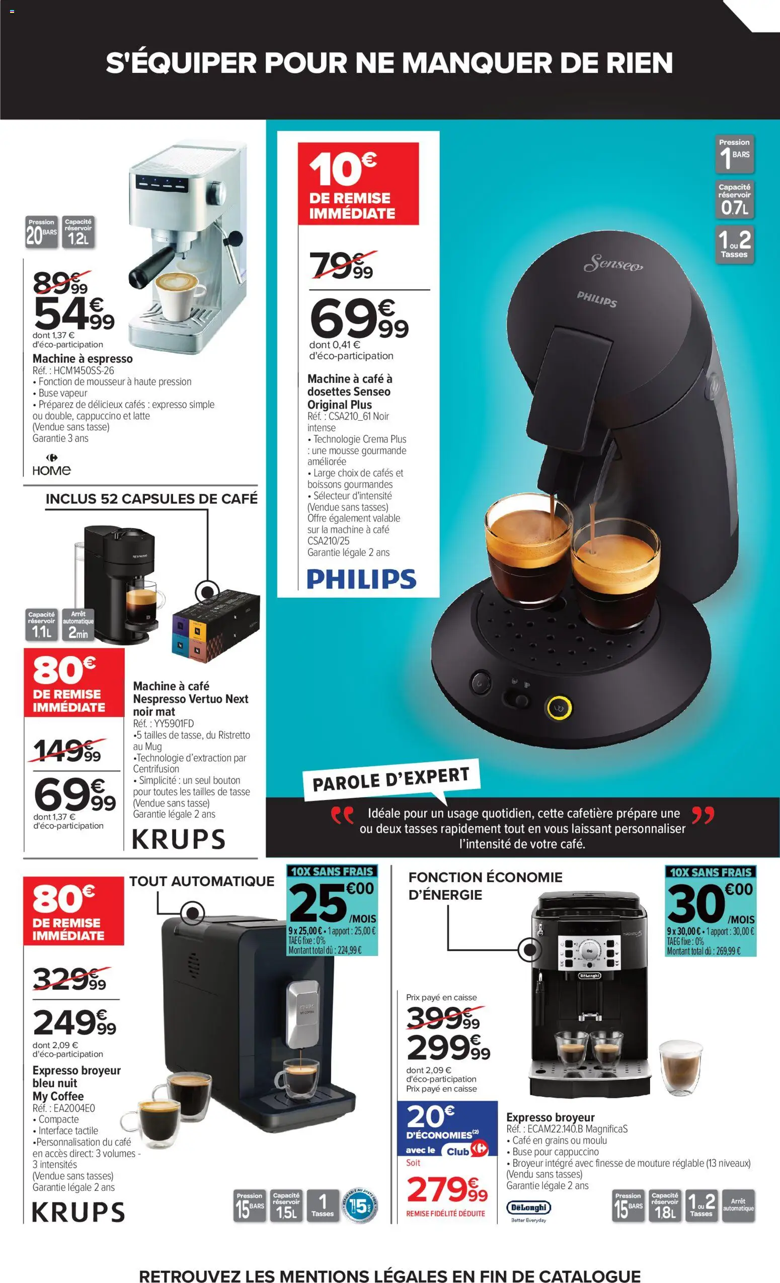{H1} | Page: 3 | Produits: Machine à café, Krups, Delonghi, Dosettes Senseo
