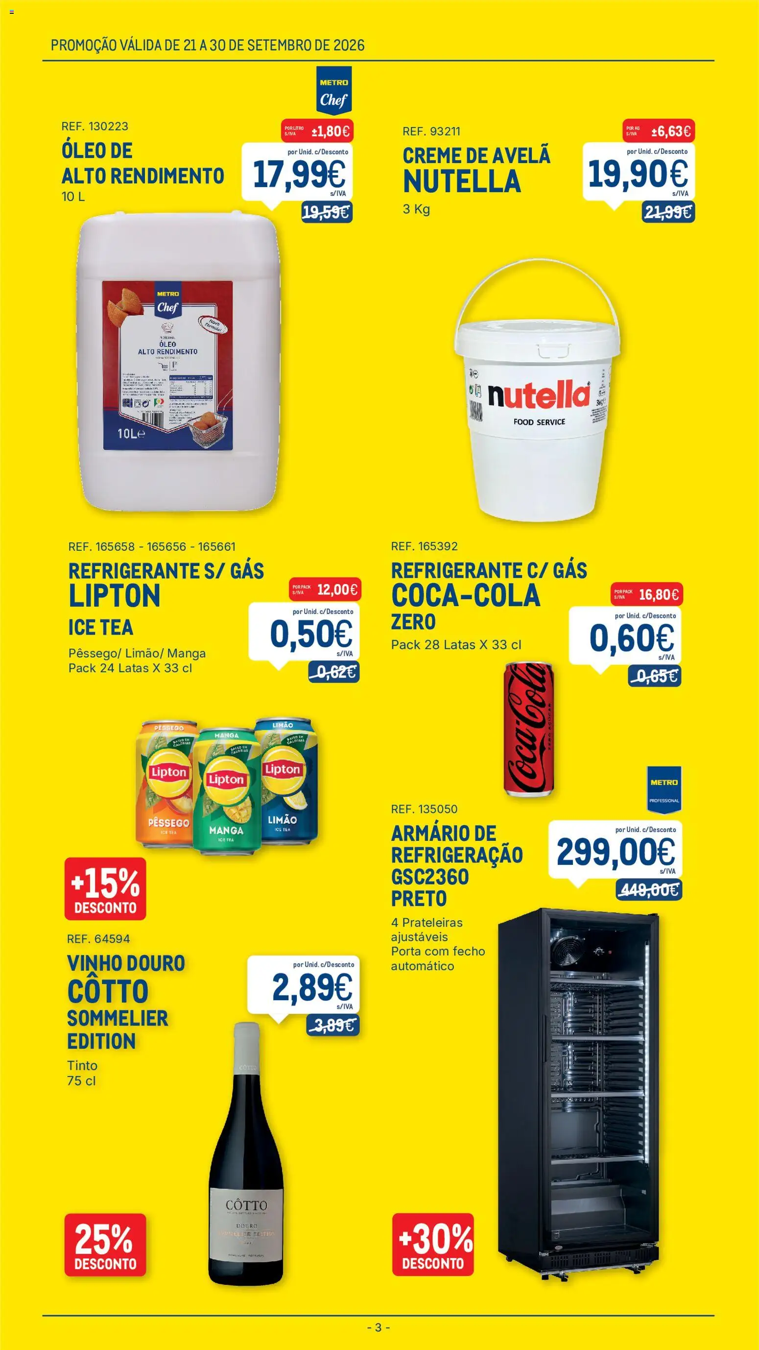 Makro 10 Dias de Oportunidades a não perder │ válido de 21/09/2026 | Página: 3 | Produtos: Refrigerante, Porta, Vinho, Creme