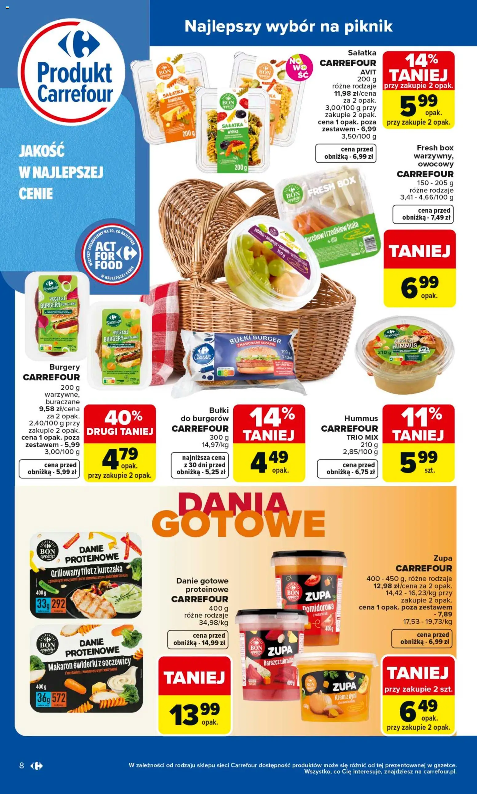 Carrefour gazetka - Wybierz Jakość W Najlepszej Cenie od 25.05.2026 | Strona: 8 | Produkty: Barszcz, Melon, Hummus, Dania gotowe