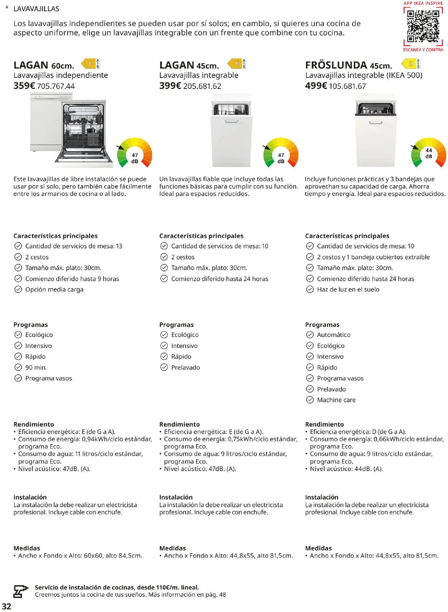 IKEA - Electrodomésticos │ válido desde el 01/09/2026 | Página: 32 | Productos: Cocina, Lavavajillas, Bandeja, Mesa
