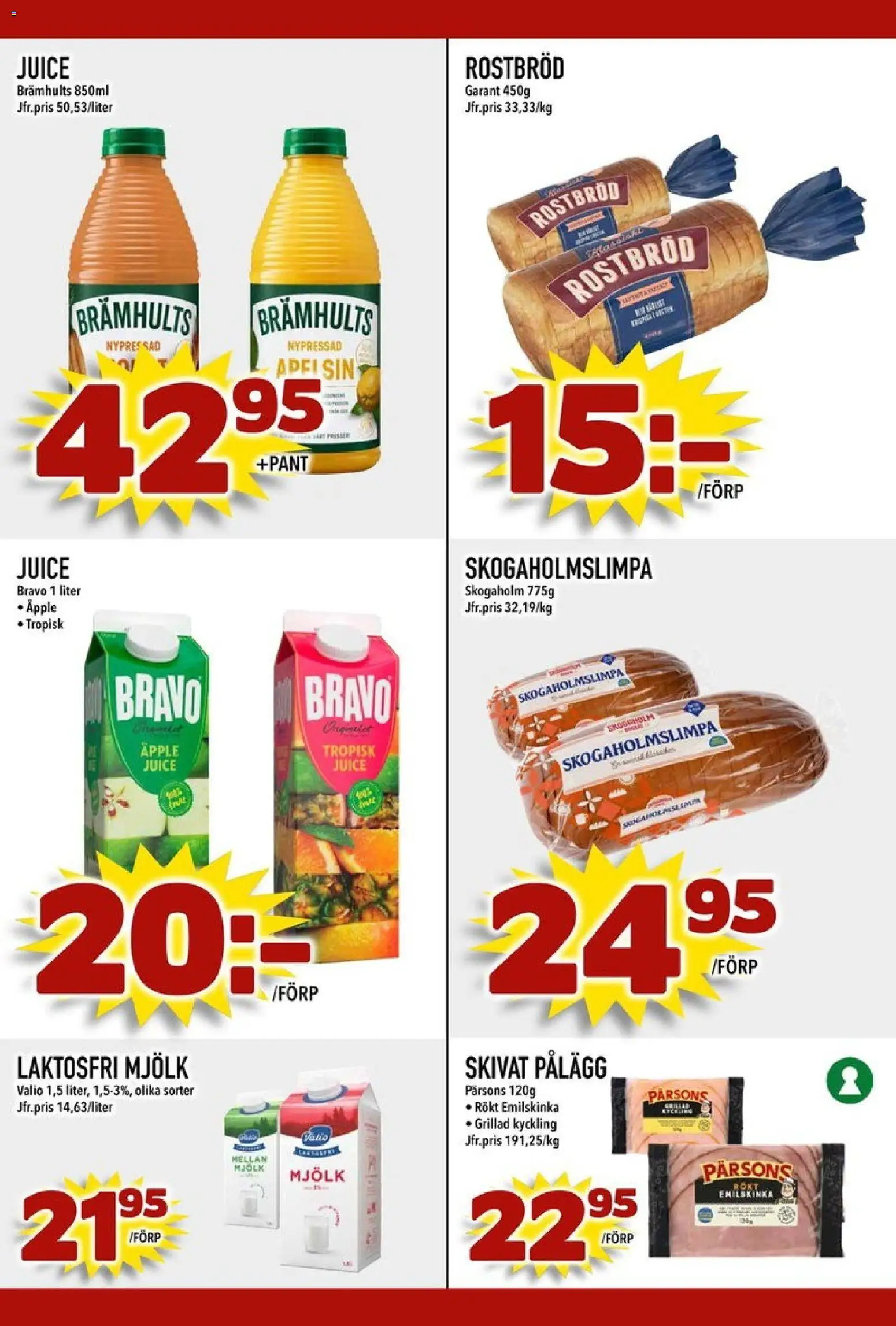 Din Mat reklamblad aktuell från 31/08/2026 | Sida: 4 | Produkter: Rostbröd, Mjölk, Juice, Kyckling