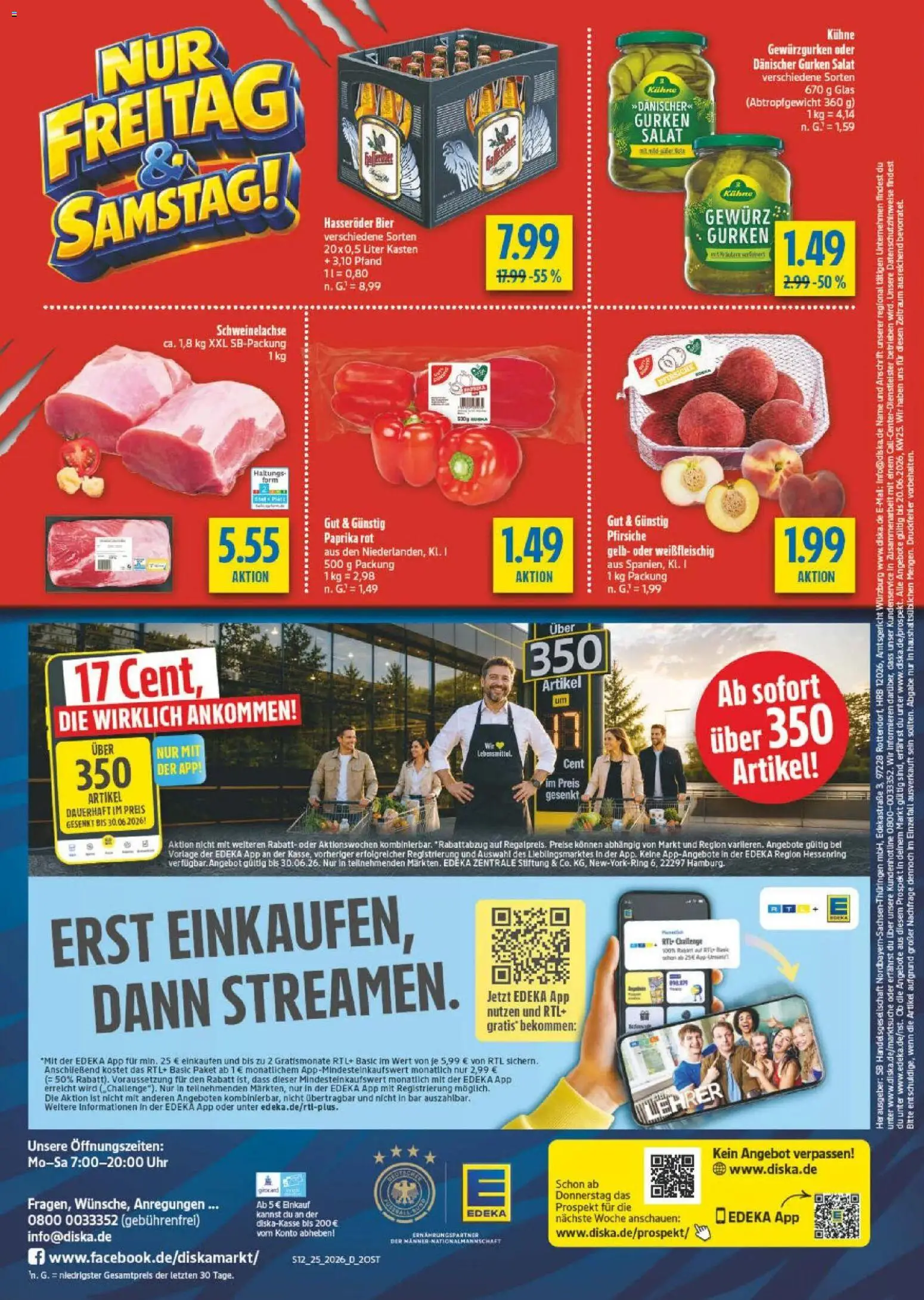Diska Prospekt – gültig ab 15.06.2026 | Seite: 16 | Produkte: Paprika rot, Paprika, Hasseröder, Salat