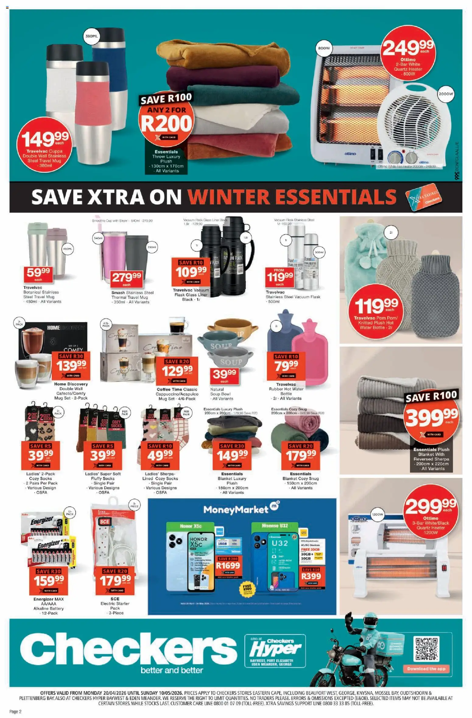 New Checkers catalogue – valid from 20.04.2026 | Page: 14 | Products: Blanket, Battery, Coffee, Mug