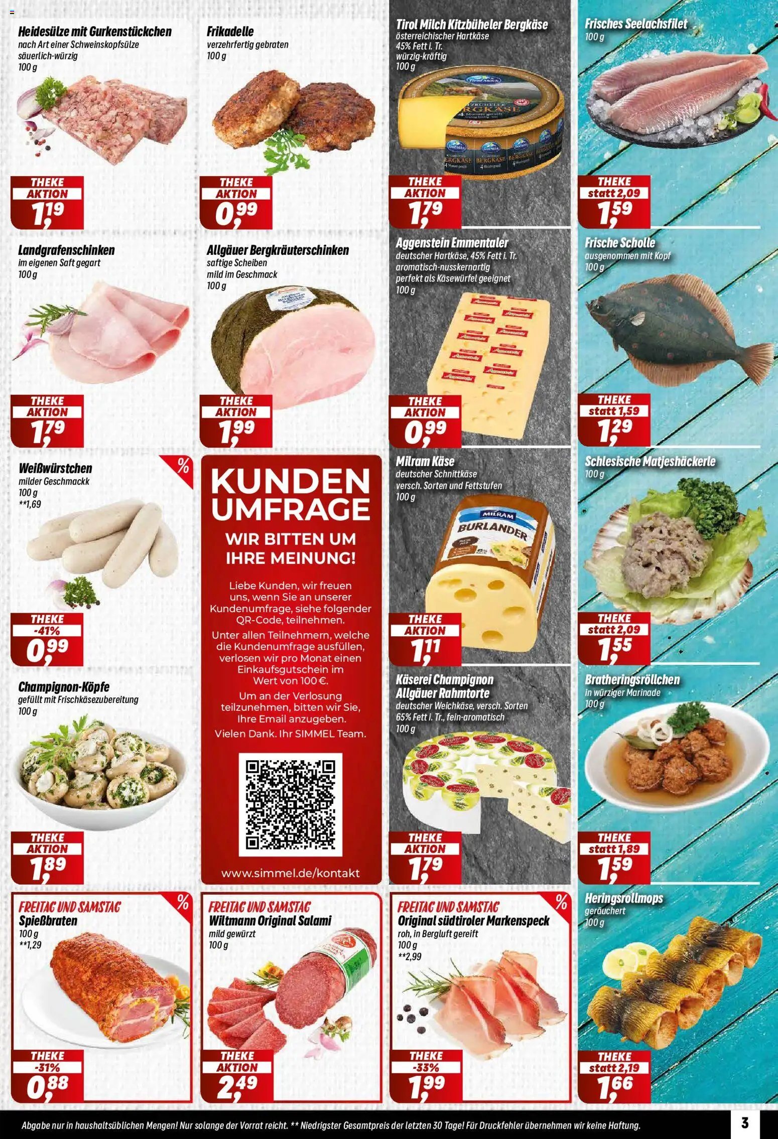 Simmel Prospekt 	 – gültig ab 11.05.2026 | Seite: 3 | Produkte: Milch, Theke, Milram, Salami